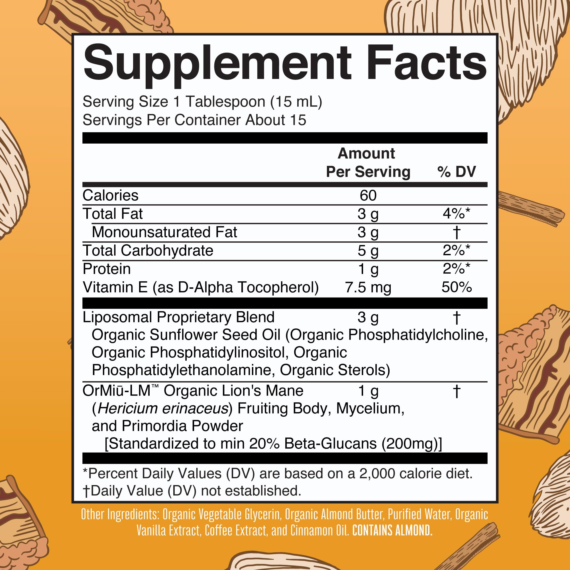 MaryRuth Organics Lions Mane Supplement | Ultra Absorption Liposomal | Full Spectrum Lion's Mane Mushroom | 200mg Beta-Glucans Per Serving | USDA Organic | Vegan | 7.6 oz | 15 Servings MARYRUTH'SUS supplements
