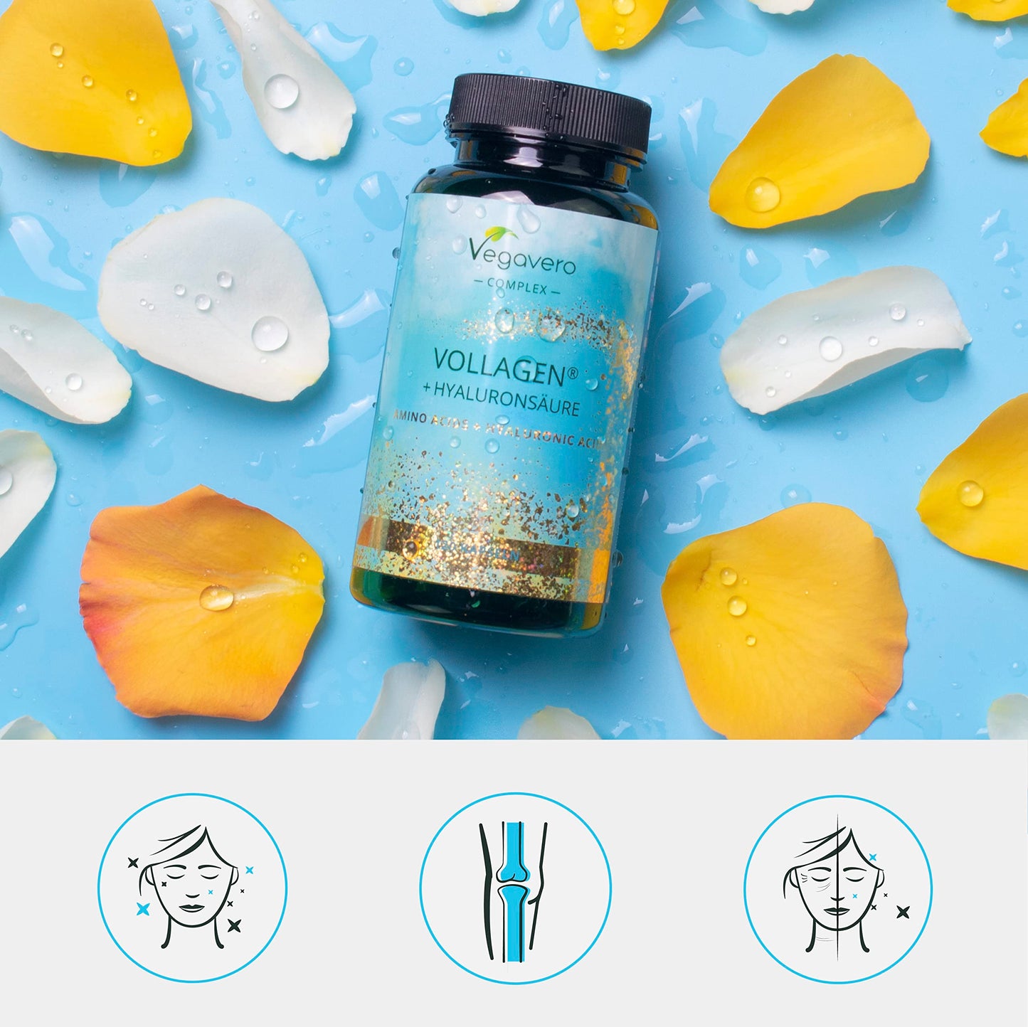 Vegavero Vegan Collagen Complex + Hyaluronic Acid | NO Additives | Vegan Collagen Powder Vollagen® VegaveroUS supplements