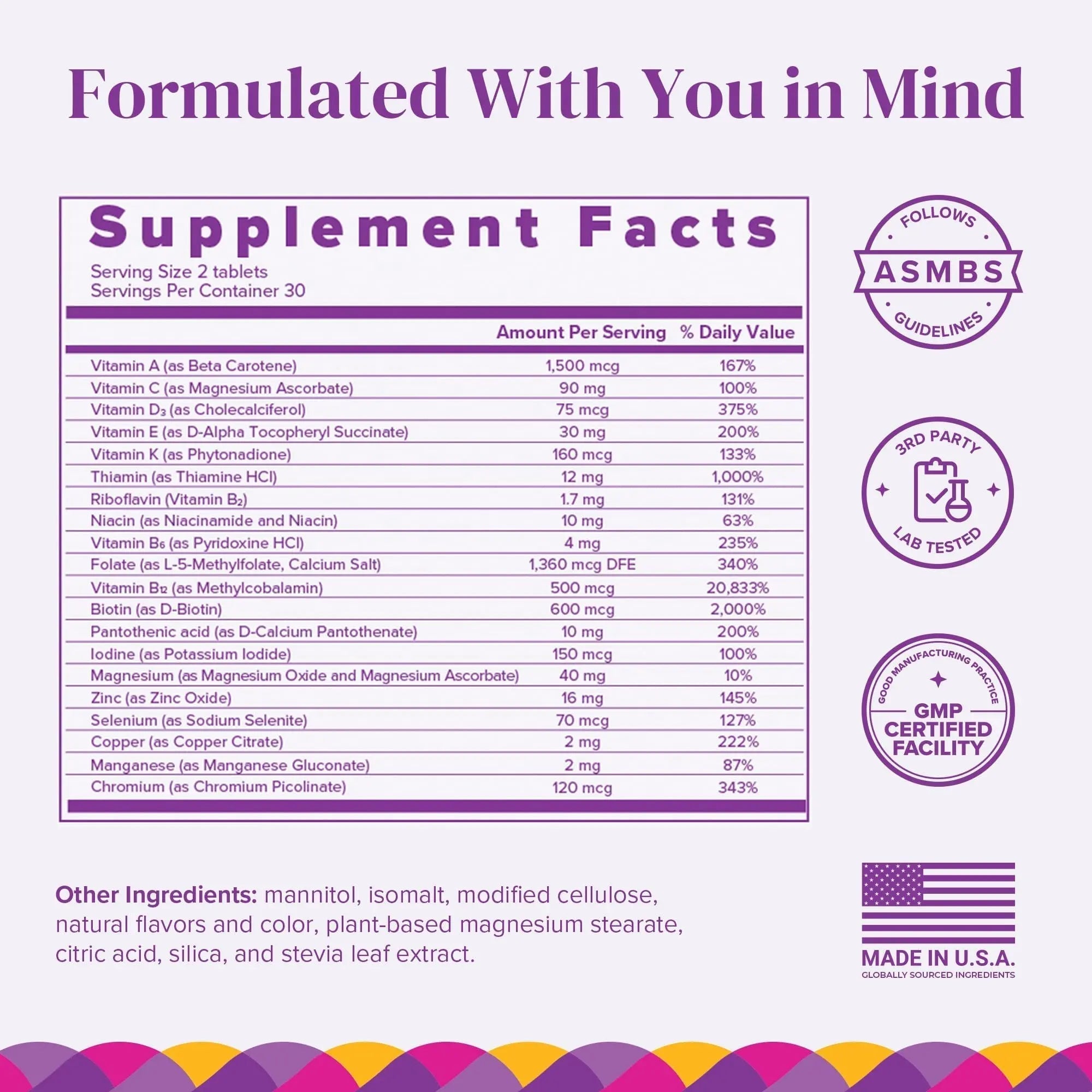 BariMelts Multivitamin, 60 Fast-Dissolving Tablets (1-Month Supply), Sugar-Free Bariatric Multivitamin for Women, Natural Fruit Flavor BariMeltsAu supplements