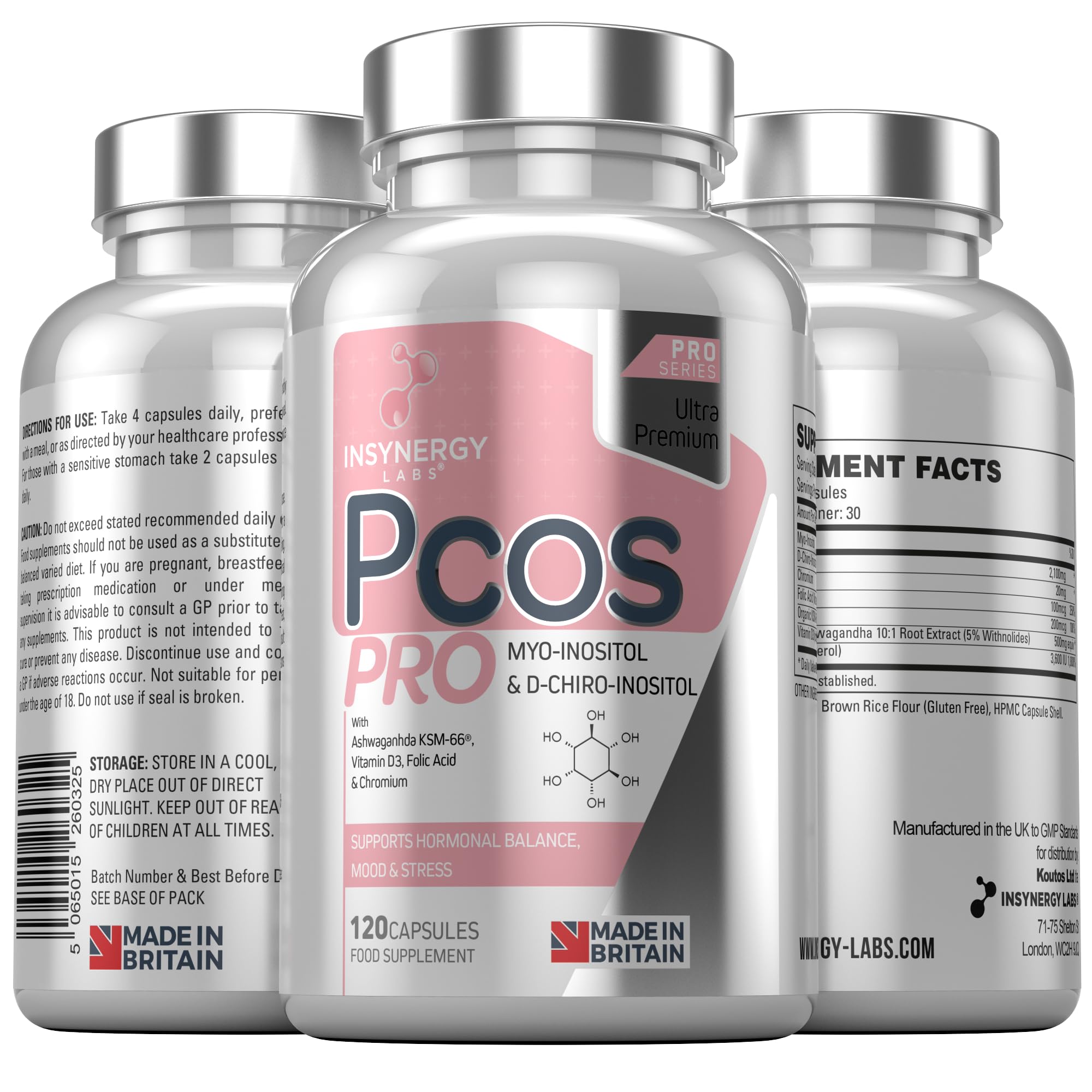 PCOS Pro - Ultra Premium Inositol PCOS Supplement (4X Extra Ingredients) Myo Inositol Insynergy LabsUS supplements