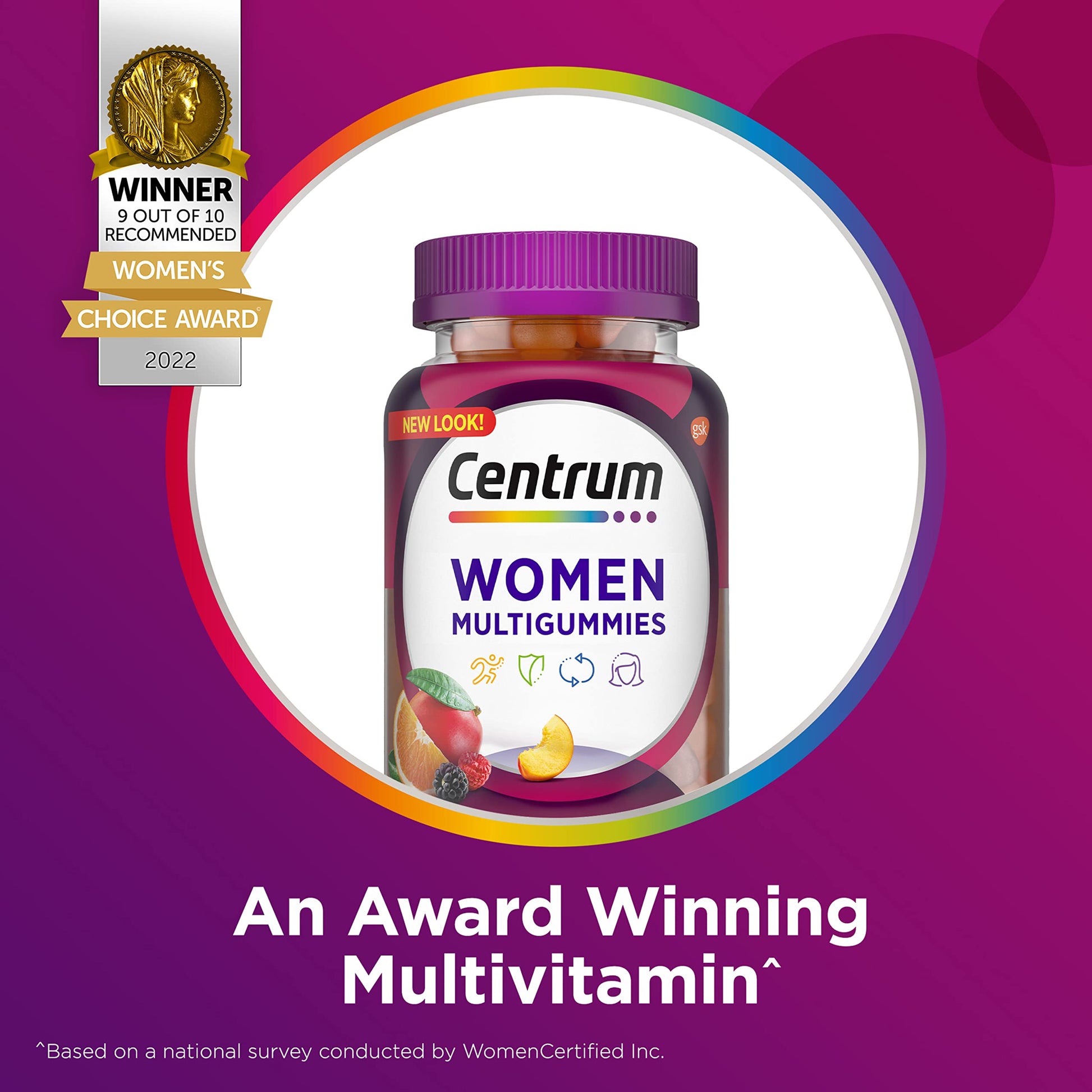 Centrum MultiGummies Gummy Multivitamin for Women, Multivitamin/Multimineral Supplement with Vitamin D3, B and Antioxidants CentrumAu supplements