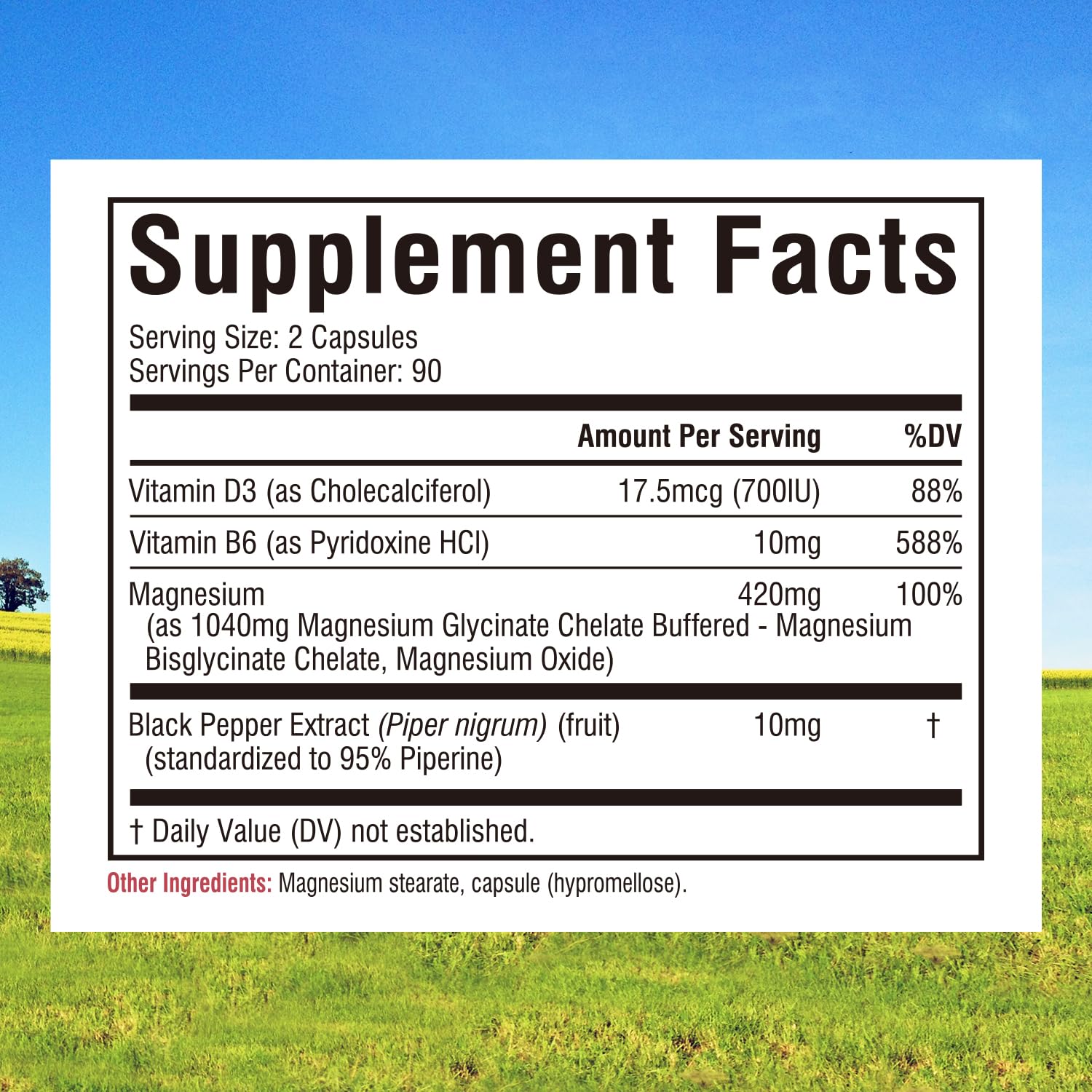 Innate Vitality Magnesium Glycinate Complex, 420mg Elemental Magnesium Per Serving, Enhanced Absorption, Black Pepper, Vitamin D3 & B6, Sleep Mood Bone Nerve Support, 180 Caps Innate VitalityAu supplements