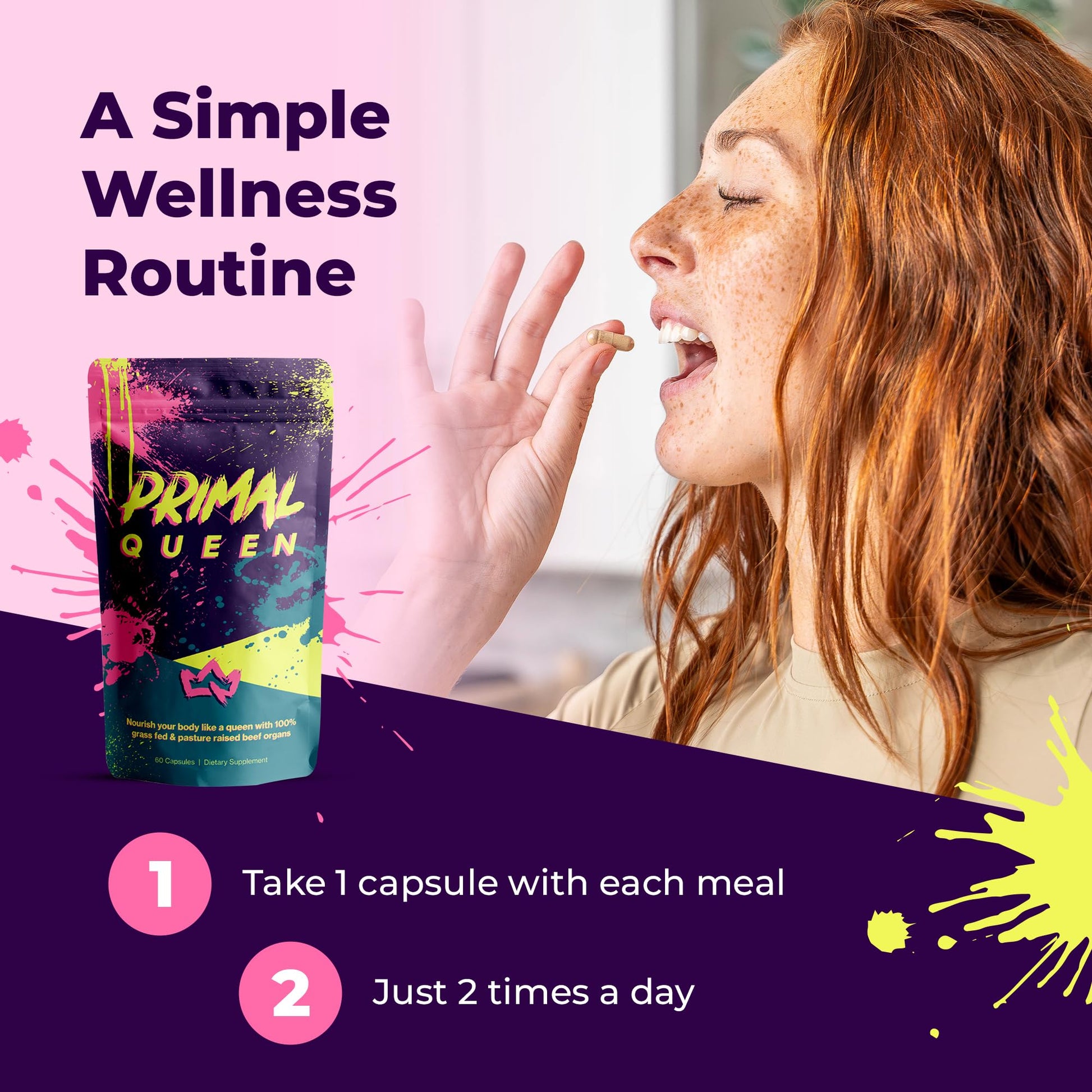Primal Queen Female-Optimized Beef Organ Superfood Supplement (Beef Liver, Kidney, Heart, & 3 More) - 100% Grass Fed, Pasture Raised - 3rd Party & Clinically Tested Primal QueenAu supplements