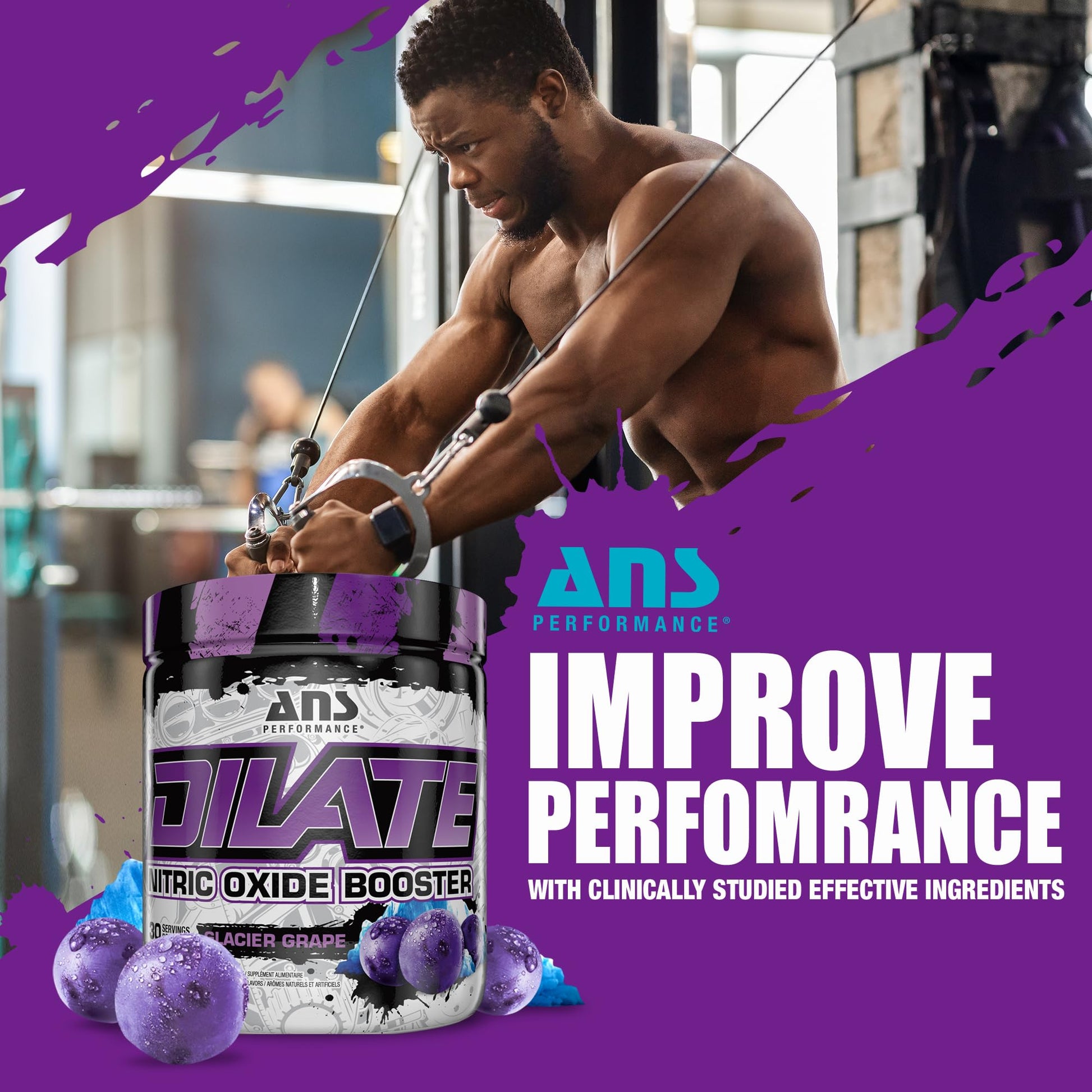 ANS Performance Dilate Pump PreWorkout Powder - Dietary Supplement - Maximizes ANS PerformanceAu supplements