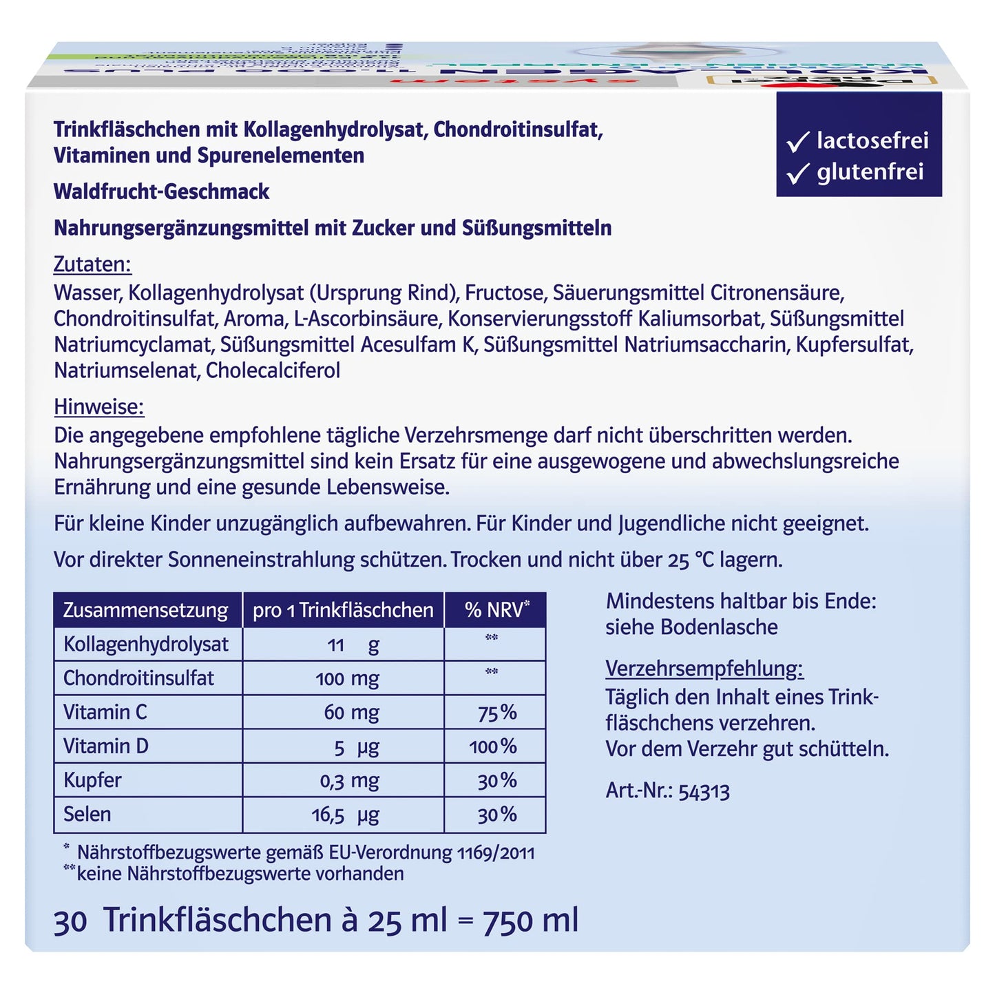 Doppelherz collagen 11,000 ampoules, 30 x 25 ml, PZN:7625039 My StoreUS supplements