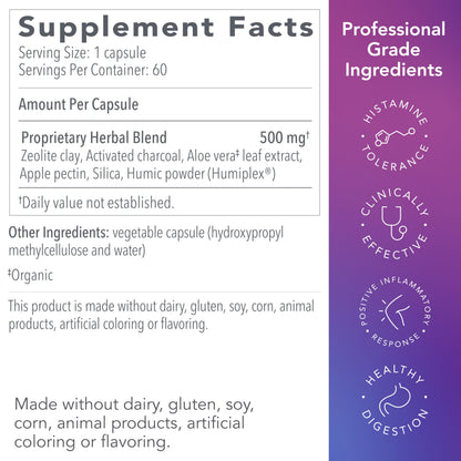 Biocidin G.I. Detox+ Activated Charcoal Binder & Zeolite Detox Supplements with Silica - Helps Bind & Clear Toxins - Supports Full Body Cleansing and May Reduce Bloating (60 Capsules) Bio-Botanical ResearchUS supplements