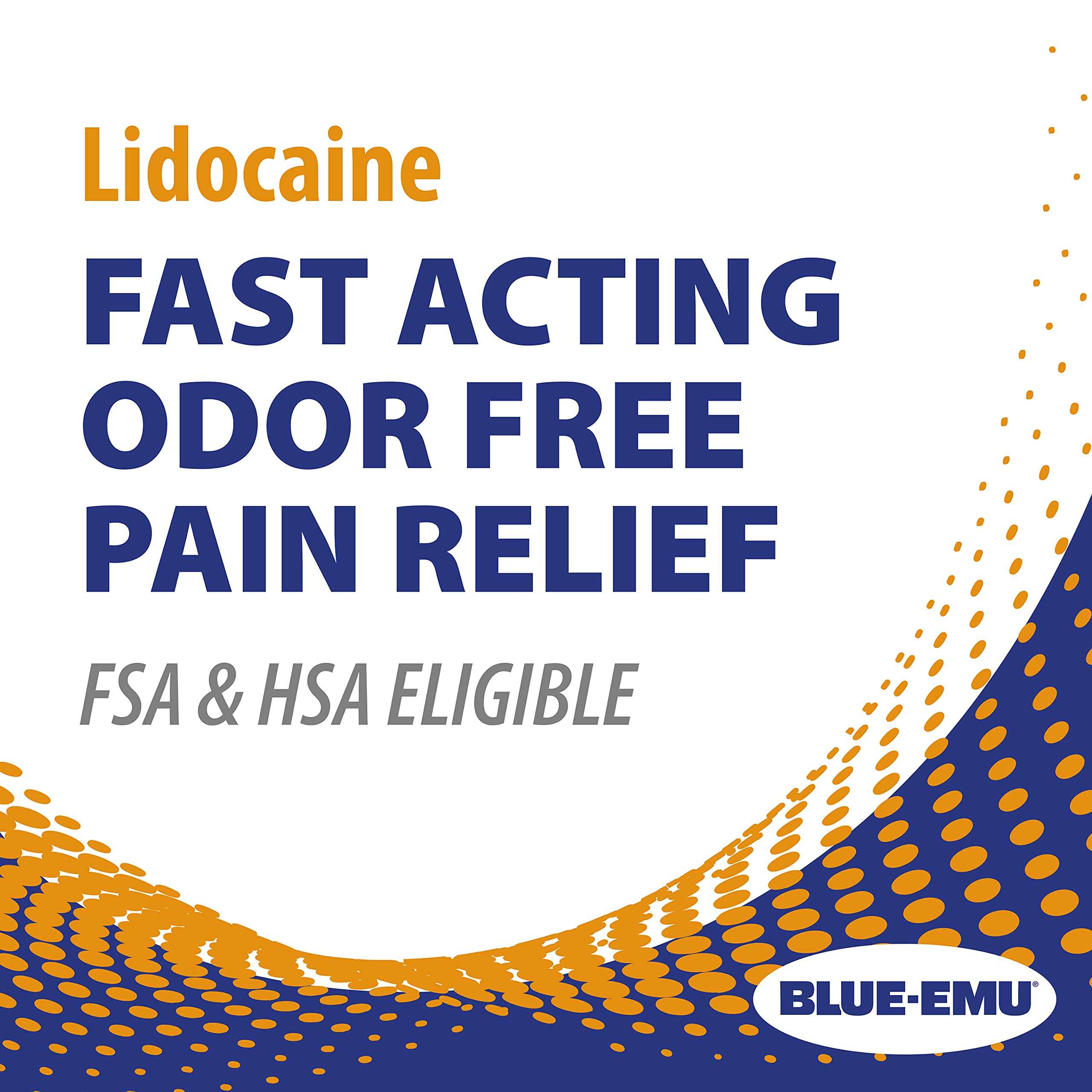 BLUE-EMU Lidocaine Pain Relief Cream for Fast, Numbing Relief, 2.7 Oz, 1 Pack BLUE-EMUAu supplements