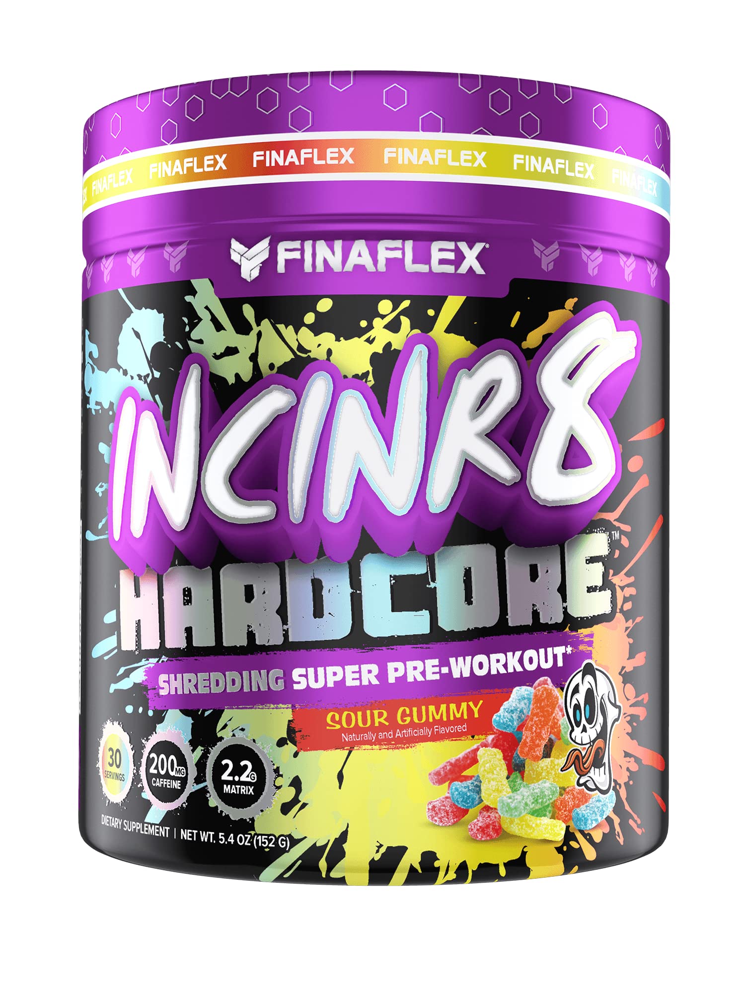 FINAFLEX INCINR8 Hardcore, Sour Gummy - 5.4 oz (30 Servings) - Energy, Focus & Endurance FINAFLEXAu supplements