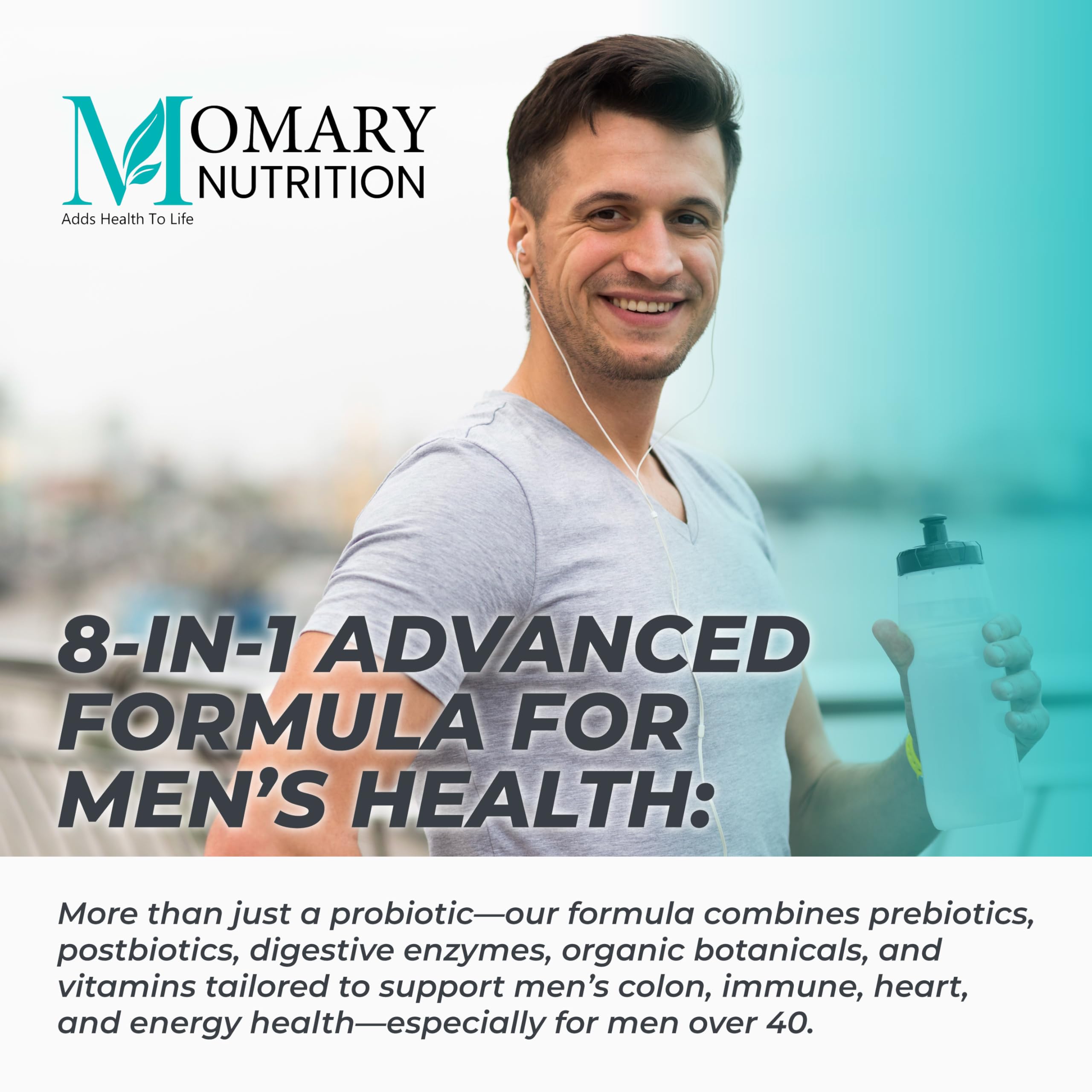 8-in-1 Bio Cultures Complex for Men – 150 Billion CFU Probiotics with 37 Diverse Strains, Organic Prebiotics, Postbiotics & Digestive Enzymes – Supports Digestive Balance & Gut Microbiome MOMARY NUTRITIONAu supplements