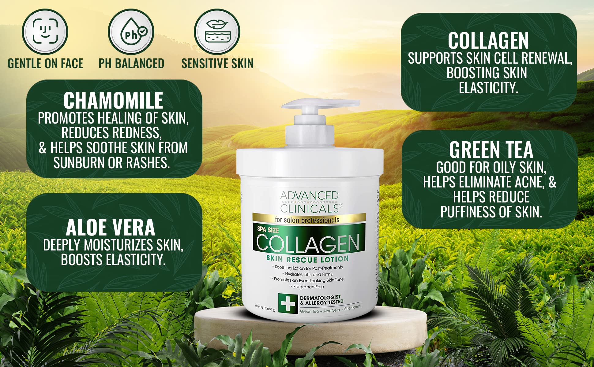 Advanced Clinicals Retinol Body Lotion + Collagen Cream 2pc Body Skin Care Set Advanced ClinicalsUS supplements