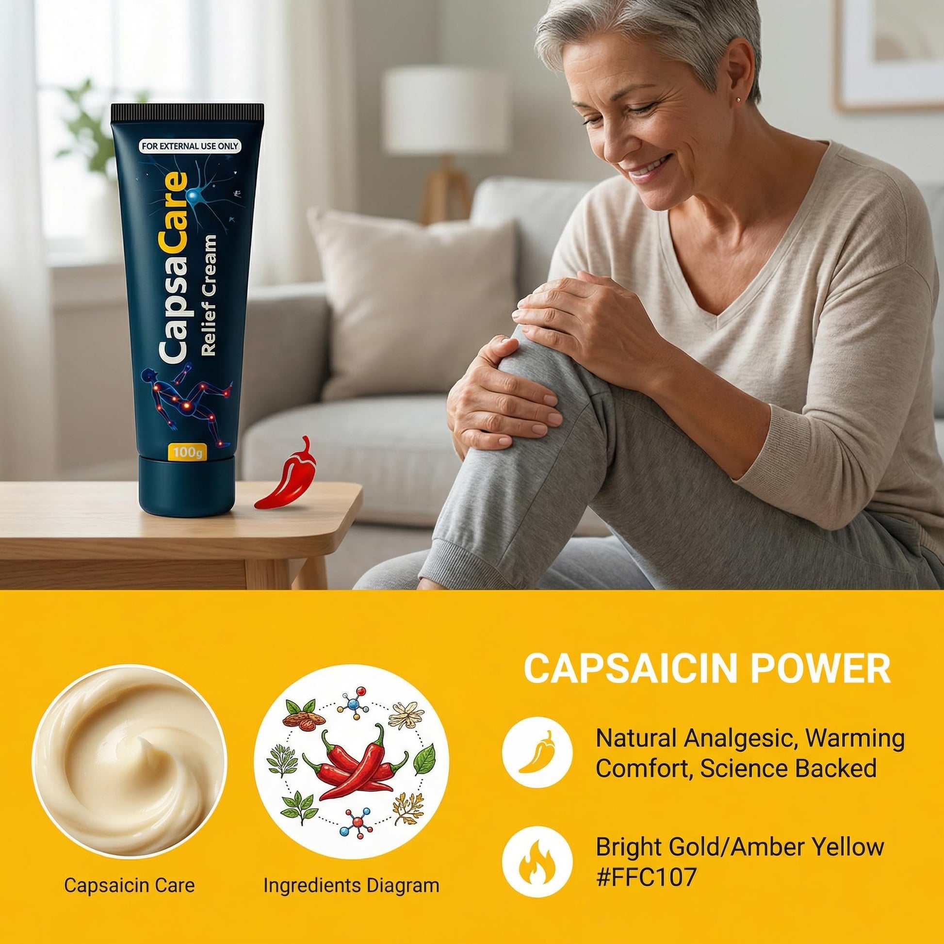 CapsaCare Neuropathy Relief Cream - with Capsaicin & Arnica, Menthol for Muscle & Joint Comfort, Fast Absorbing Formula for Feet, Hands, Legs, and Waist (2Pcs) MCArthurAu supplements