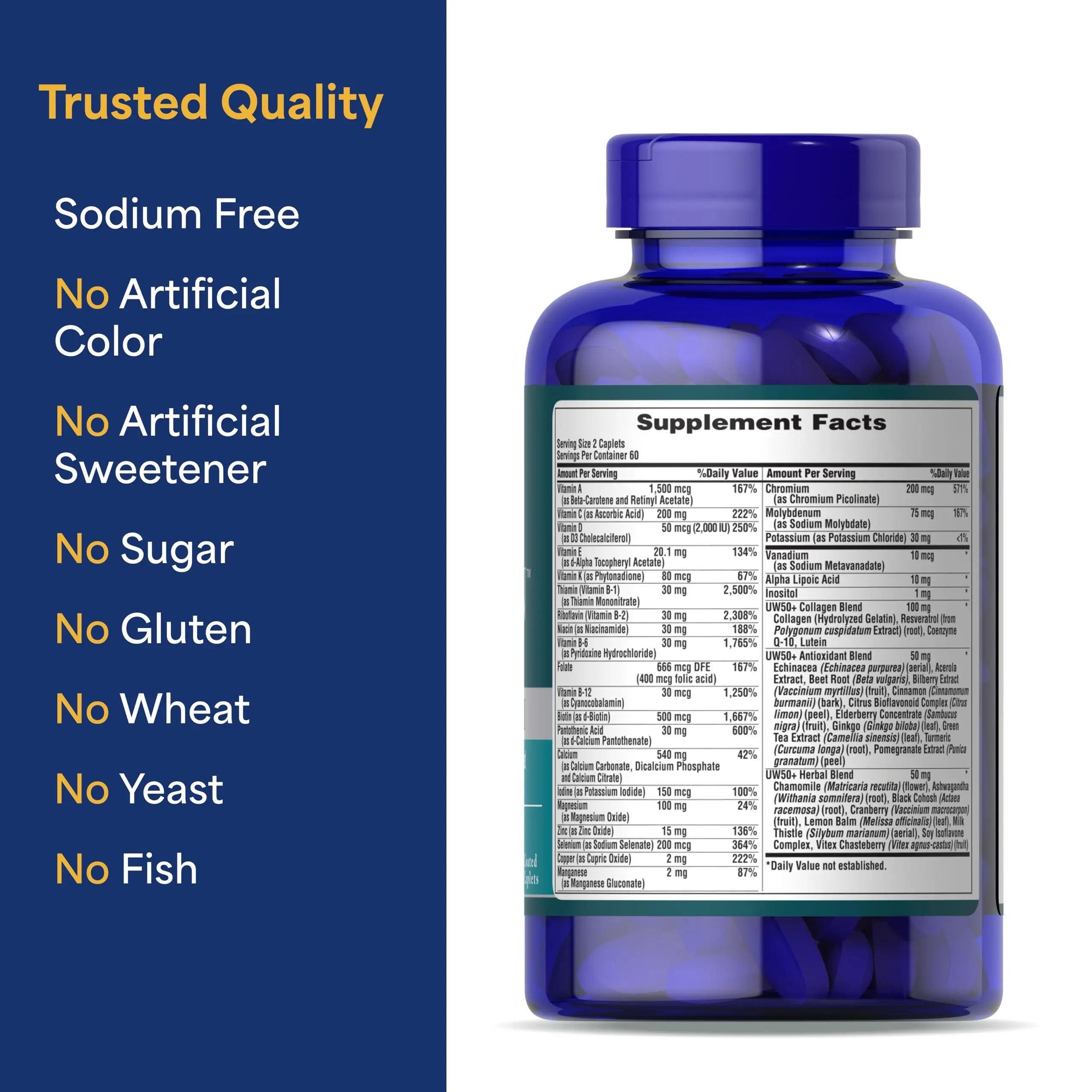 Puritan's Pride Ultra Woman 50 Plus High Potency Performance Time Release Daily Multivitamin with Zinc Puritan's PrideAu supplements