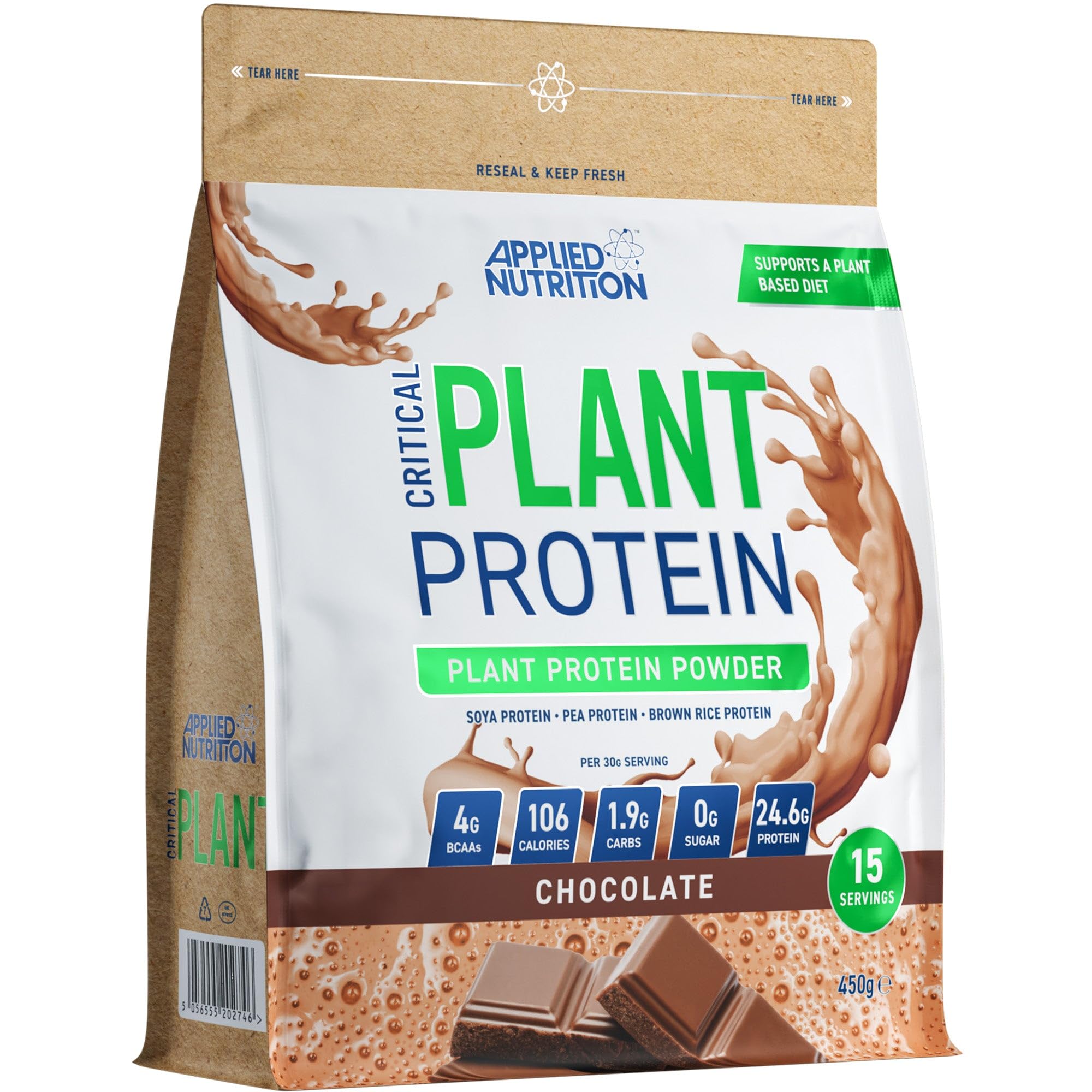 Applied Nutrition Plant Protein Powder – Critical Plant Vegan Protein Shake with SOYA, Pea, Brown Rice Proteins Applied NutritionAu supplements