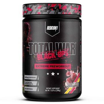 REDCON1 Total War Black Ops Extreme Preworkout Powder, Tigers Blood, High Stimulant REDCON1US supplements