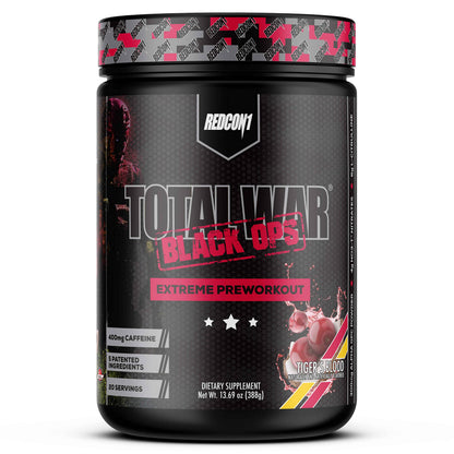 REDCON1 Total War Black Ops Extreme Preworkout Powder, Tigers Blood, High Stimulant REDCON1US supplements