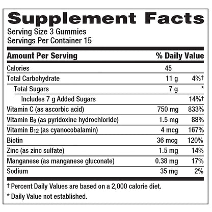 Emergen-C 750mg Vitamin C Gummies for Adults, Immunity Gummies with B Vitamins Emergen-CUS supplements