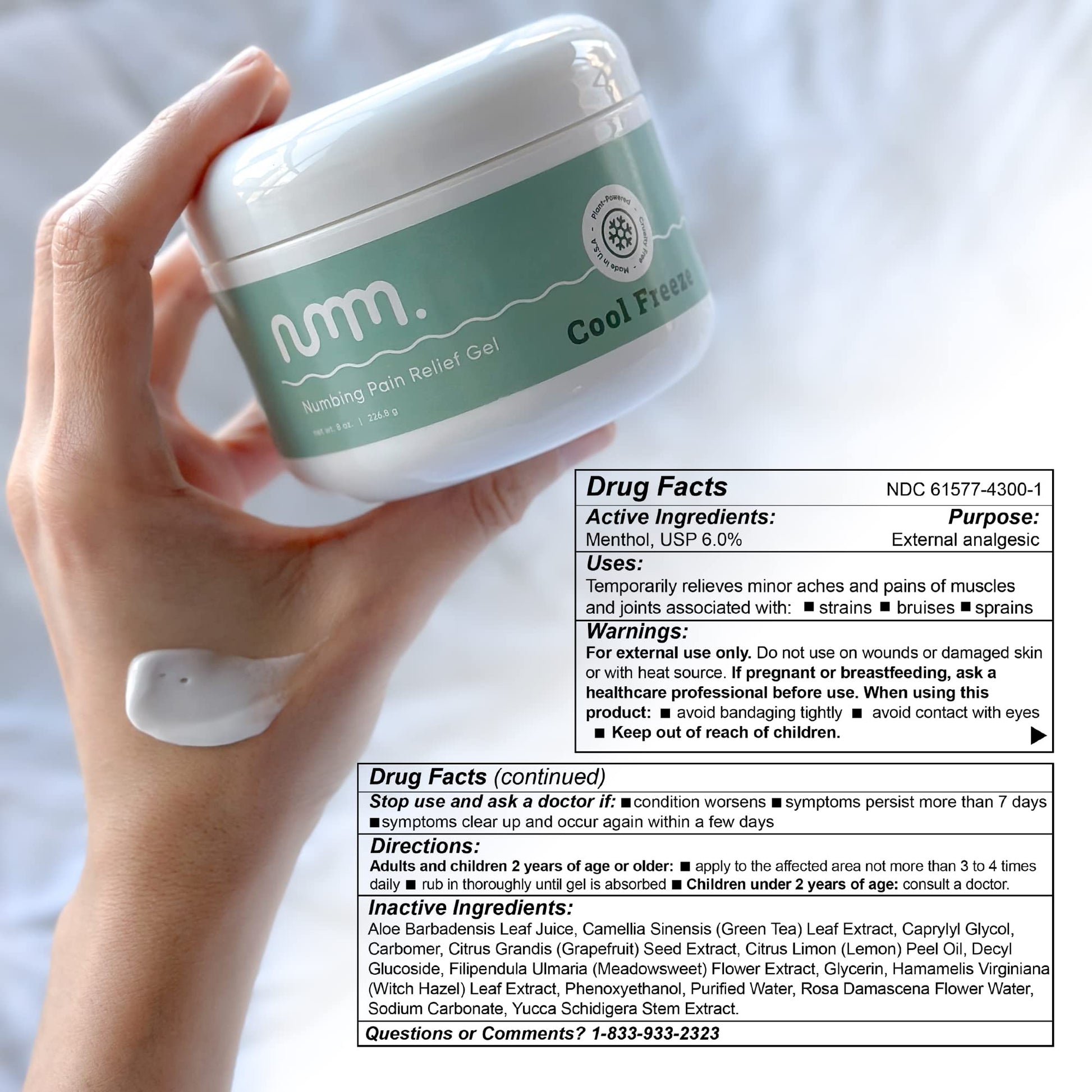 numm Cool Pain Relief Gel – Instant Cold Therapy for Joint & Muscle Pain, Strain & Soreness – Menthol Cream 8oz – Vegan, Alcohol-Free Cooling Relief for Post-Workout Recovery numm.Au supplements
