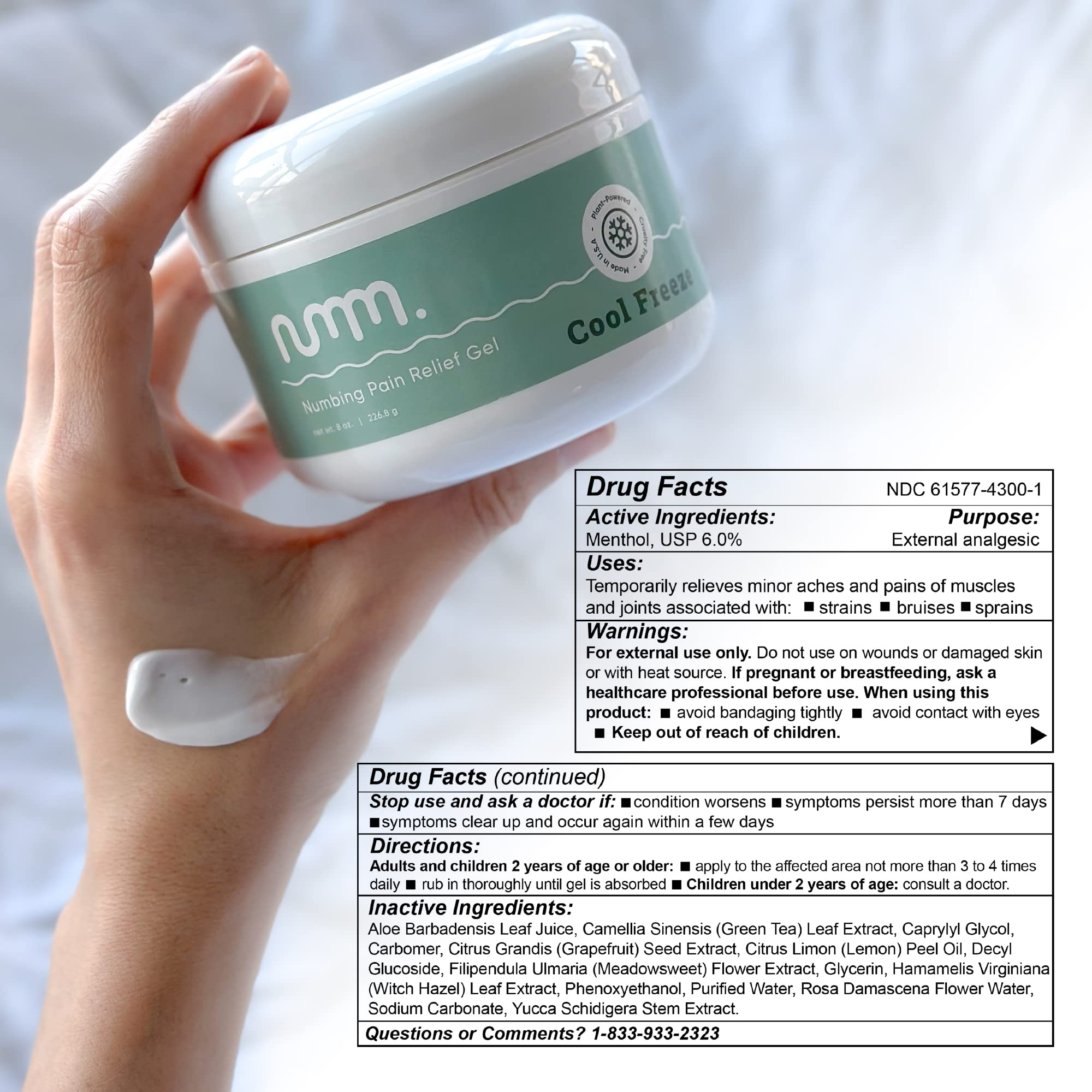 numm Cool Pain Relief Gel – Instant Cold Therapy for Joint & Muscle Pain, Strain & Soreness – Menthol Cream 8oz – Vegan, Alcohol-Free Cooling Relief for Post-Workout Recovery numm.Au supplements