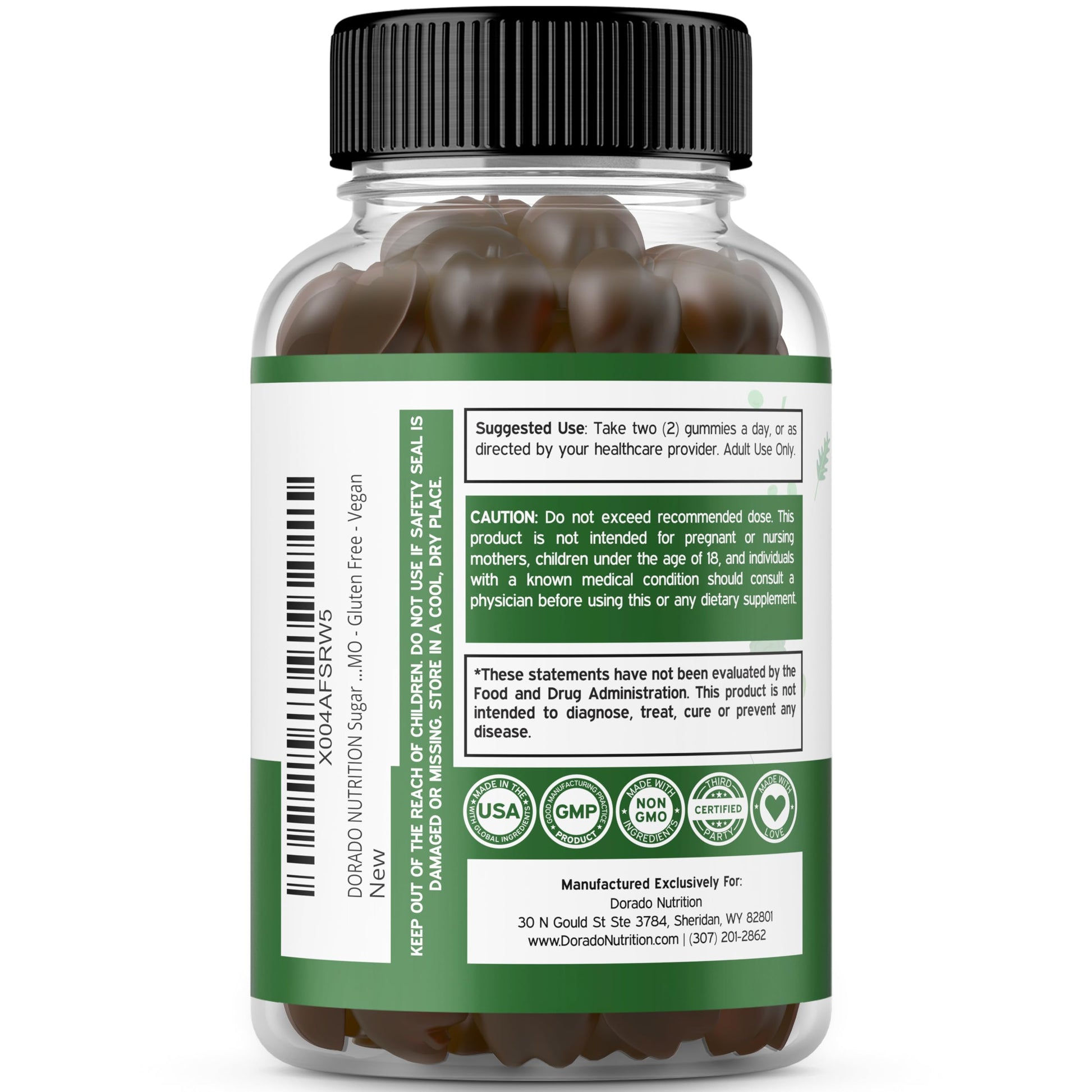 Fruit and Veggies Supplement (120 Gummies) - Premium Sugar-Free Superfood Super Green & Fruit Gummies for Adults - Immunity Support for Men & Women - Non GMO, Vegan Safe & Made in USA DORADO NUTRITIONAu supplements