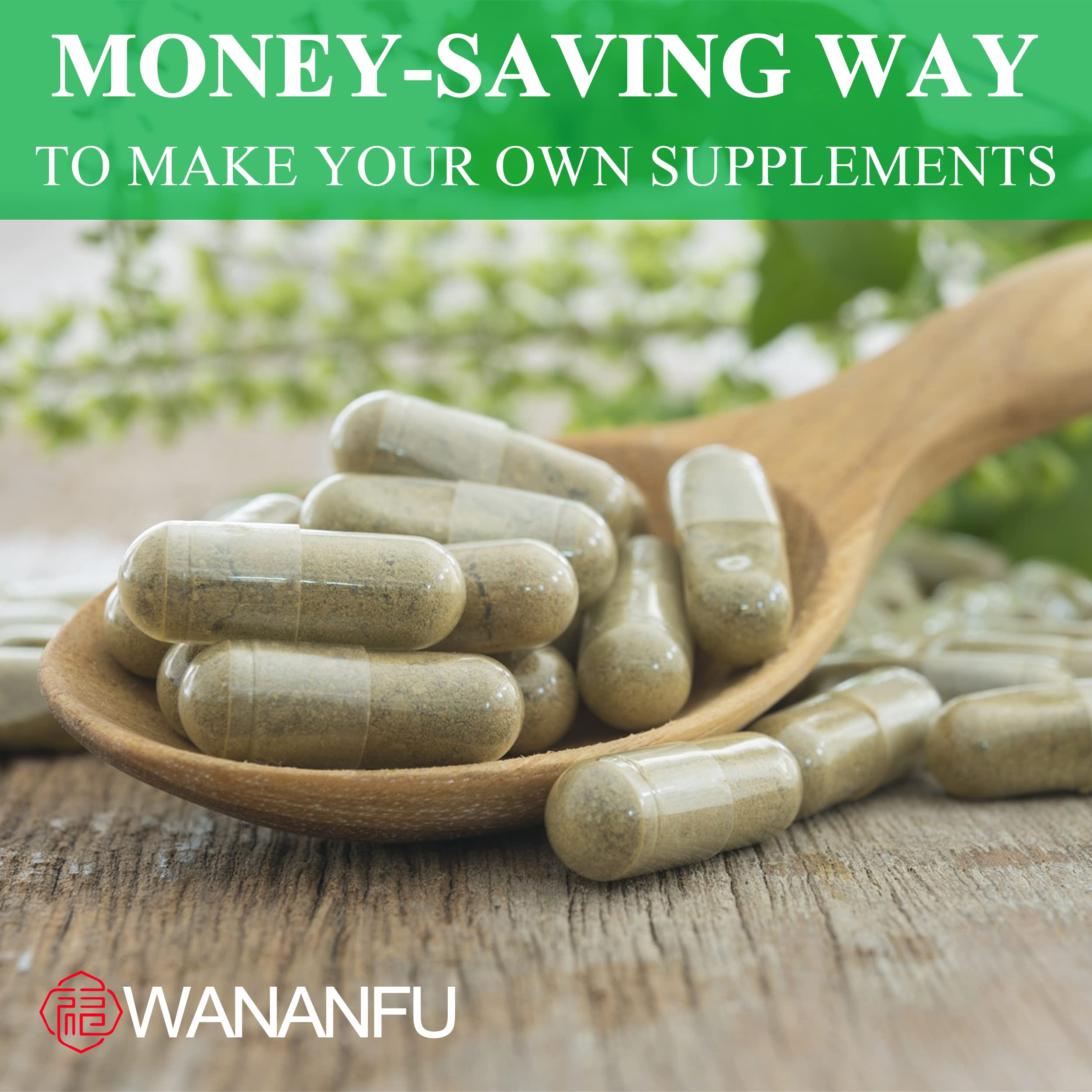 wananfu Size 0 Empty Capsules Vegetarian (100 Count) Bundle with Micro Lab Spoon, Clear Fillable Veggie Pill Capsules Size 0 for Making Your Own Supplements wananfuAu supplements