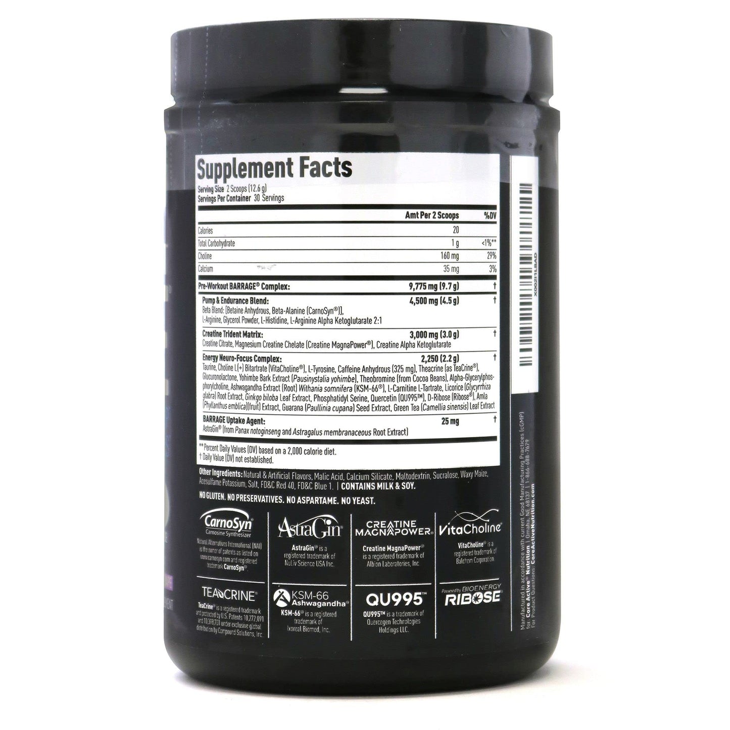 (CORE)ACTIVE Barrage Pre Workout Powder - Preworkout for Women & Men, Creatine (CORE)ACTIVEUS supplements