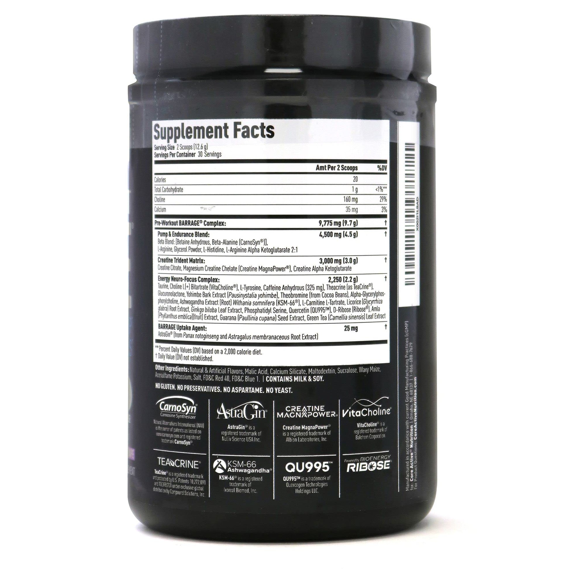 (CORE)ACTIVE Barrage Pre Workout Powder - Preworkout for Women & Men, Creatine (CORE)ACTIVEAu supplements