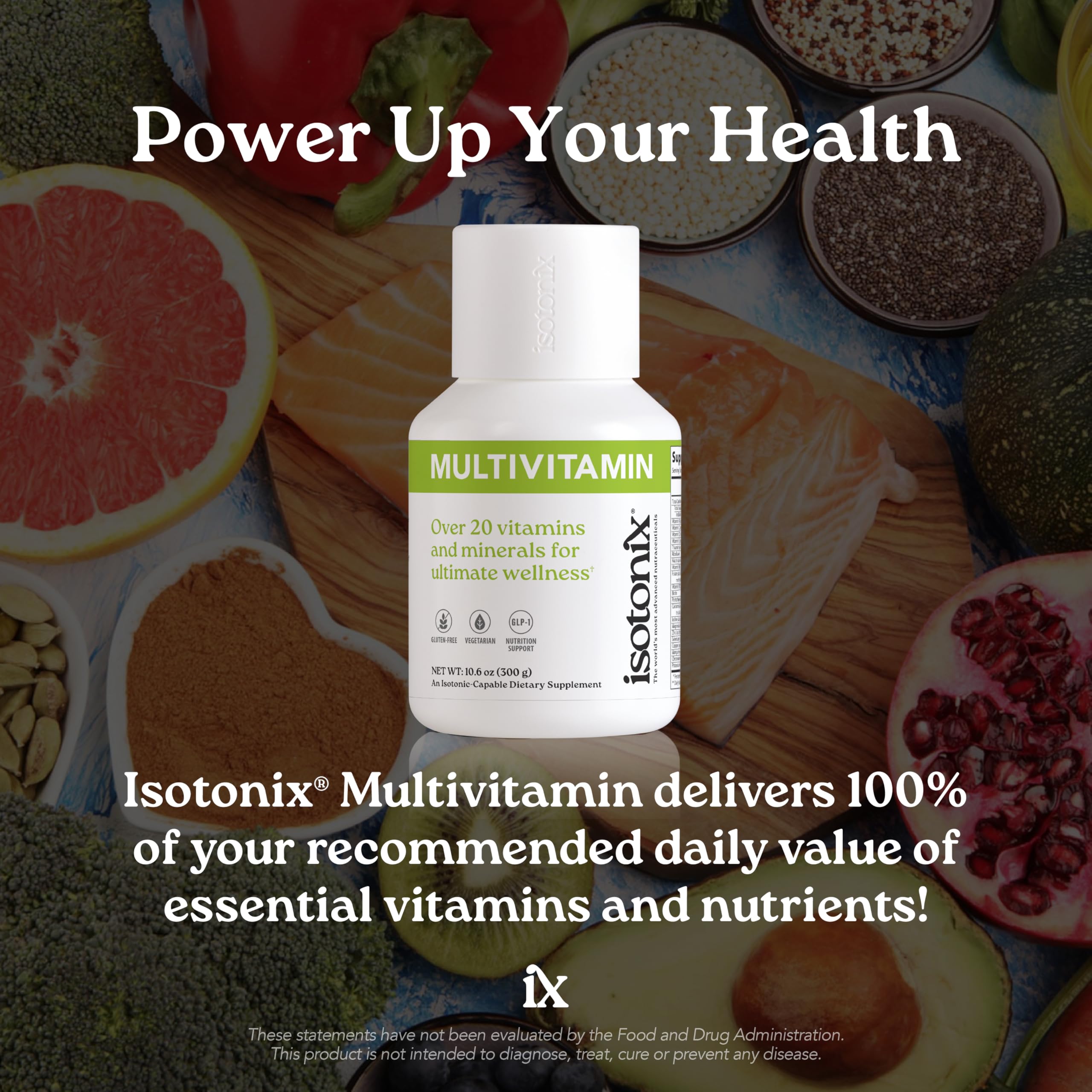 Isotonix Multivitamin Powder Without Iron – Methylated B Vitamins, Antioxidant & Mineral Support – Fast-Mix Isotonic Delivery – Vegetarian, Gluten-Free, Non-GMO – Natural Fruit Flavor – 90 Servings IsotonixAu supplements