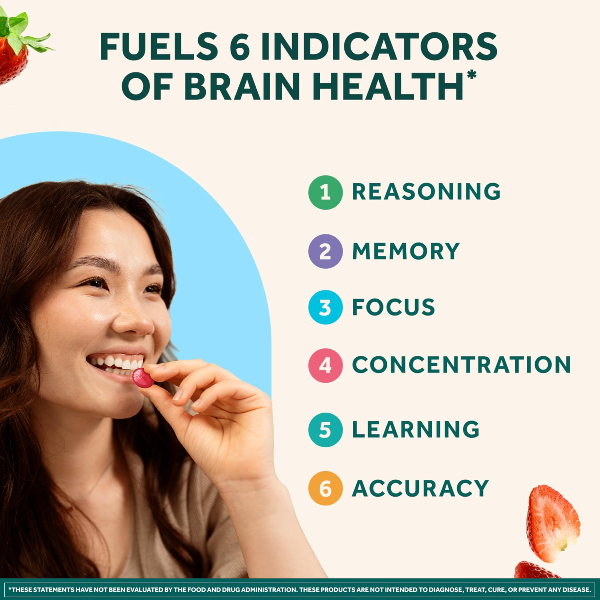 NEURIVA Plus Decaffeinated Nootropic Brain Supplement for Memory, Focus & Concentration & Cognitive Function, Clinically Tested NeuroFactor, Phosphatidylserine, Vitamins B6 B12,50ct Strawberry Gummies NEURIVAAu supplements