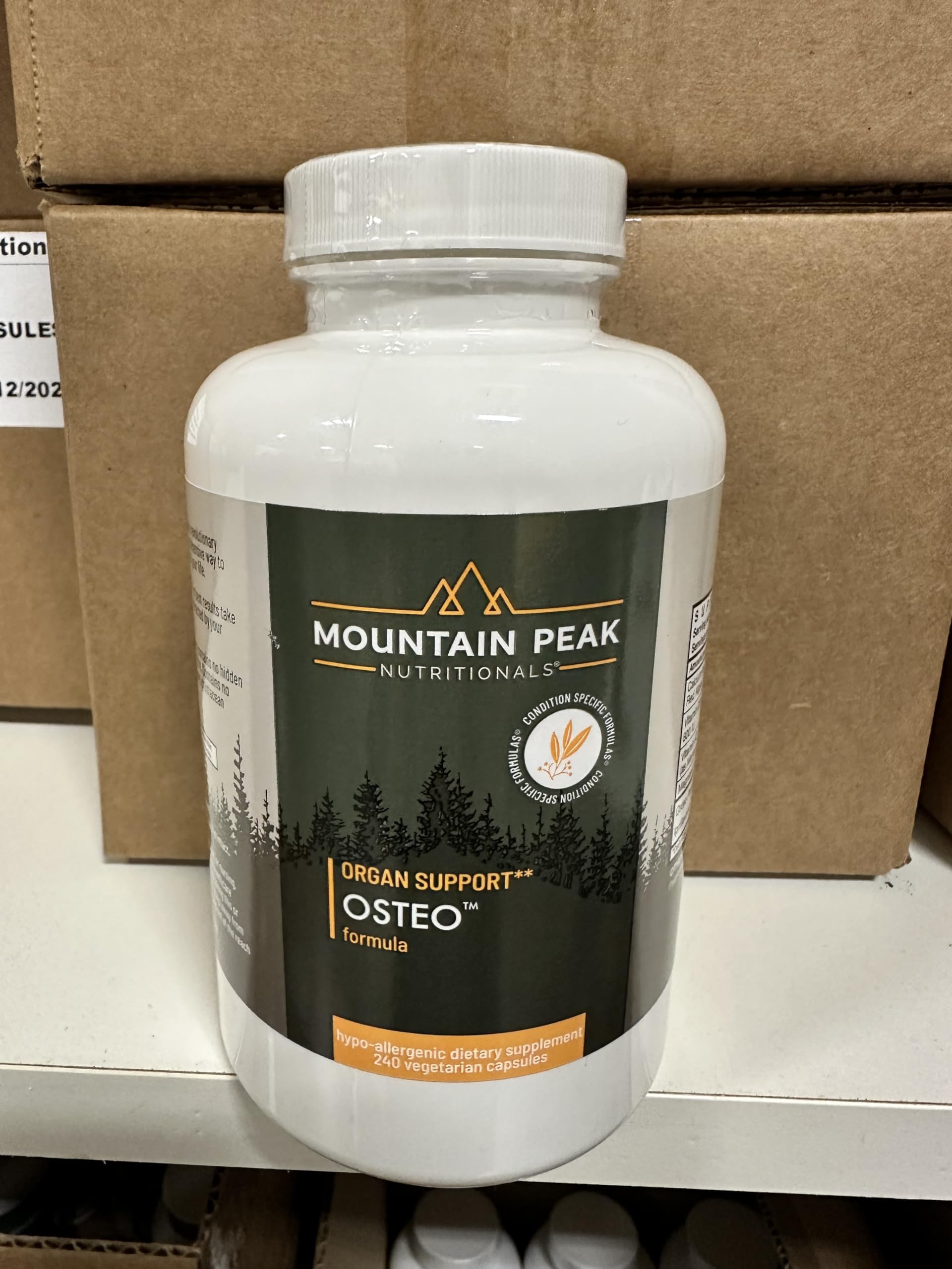 Mountain Peak Nutritionals Osteo Supplement - Organ & Strong Bone Support, Promotes Bone Health - With Vitamins D3, K2, Calcium, and Magnesium - Bone Building & Strengthening (240 Vegetarian Capsules) Mountain Peak NutritionalsAu supplements