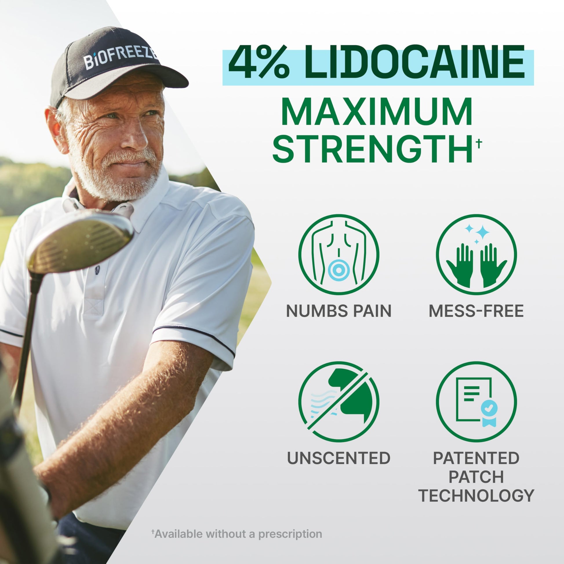 Biofreeze Ultraflex Maximum Strength 4% Lidocaine Patches, Non-Menthol, Flexible Pain Relief Patch for Lower Back, Lidocaine Patch for Neck, Knee, Shoulder, 4 Large Pain Patches BiofreezeAu supplements