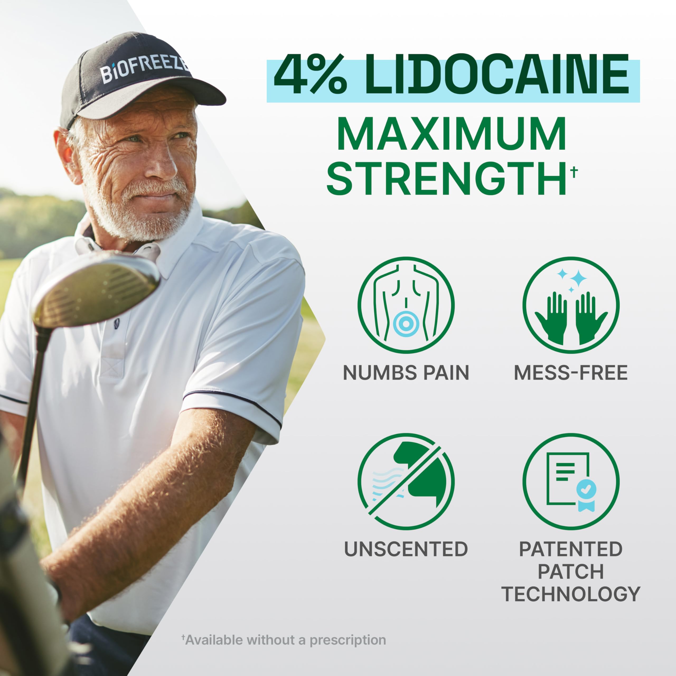 Biofreeze Ultraflex Maximum Strength 4% Lidocaine Patches, Non-Menthol, Flexible Pain Relief Patch for Lower Back, Lidocaine Patch for Neck, Knee, Shoulder, 4 Large Pain Patches BiofreezeAu supplements