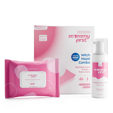 Mommy First® Alcohol-Free Witch Hazel Postpartum Healing Foam & Perineal Cooling Liners Bundle – Probiotic-Infused Relief for Perineal Pain, Itch & Burn After Birth – 24 Liners + 5oz Foam Mommy FirstAu supplements