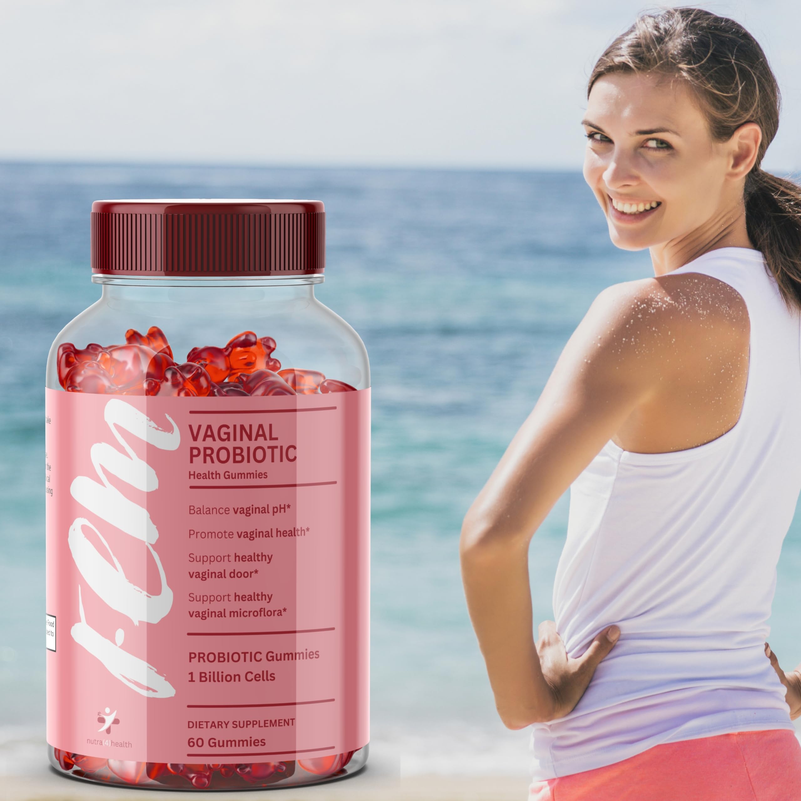 FEM Vaginal Probiotic Gummies for Women - Promotes pH Balance, Healthy Vaginal Odor & Urinary nutra4healthAu supplements