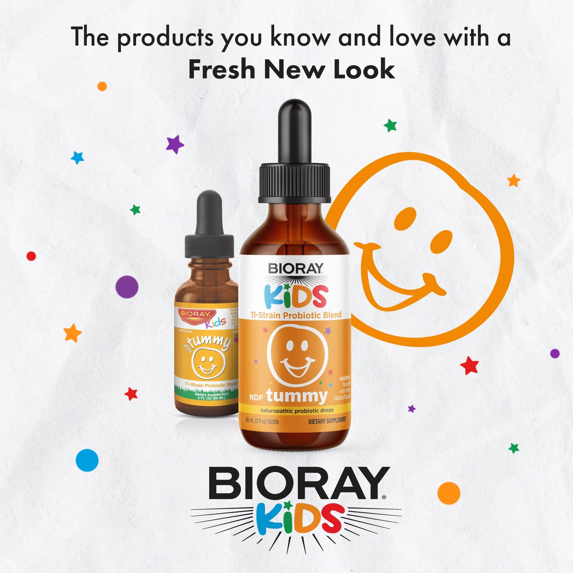 BIORAY Kids NDF Tummy, Raspberry - 4 fl oz (120 mL) - 11-Strain Probiotic Blend - Supports the Immune Response in the GI Tract - Non-GMO, Vegan, Gluten Free - Approx. 120 Servings BIORAYAu supplements