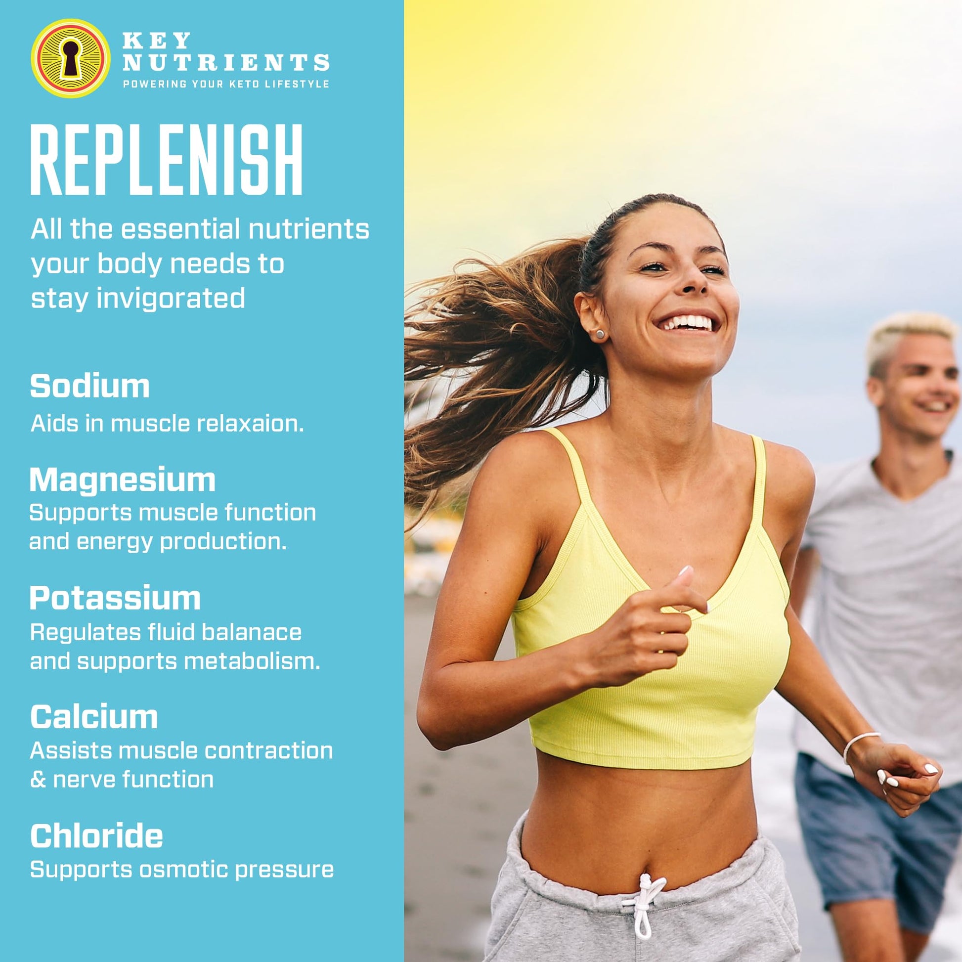 Key Nutrients Electrolytes Hydration Powder - Refreshing Lemonade Drink Mix KEY NUTRIENTSAu supplements