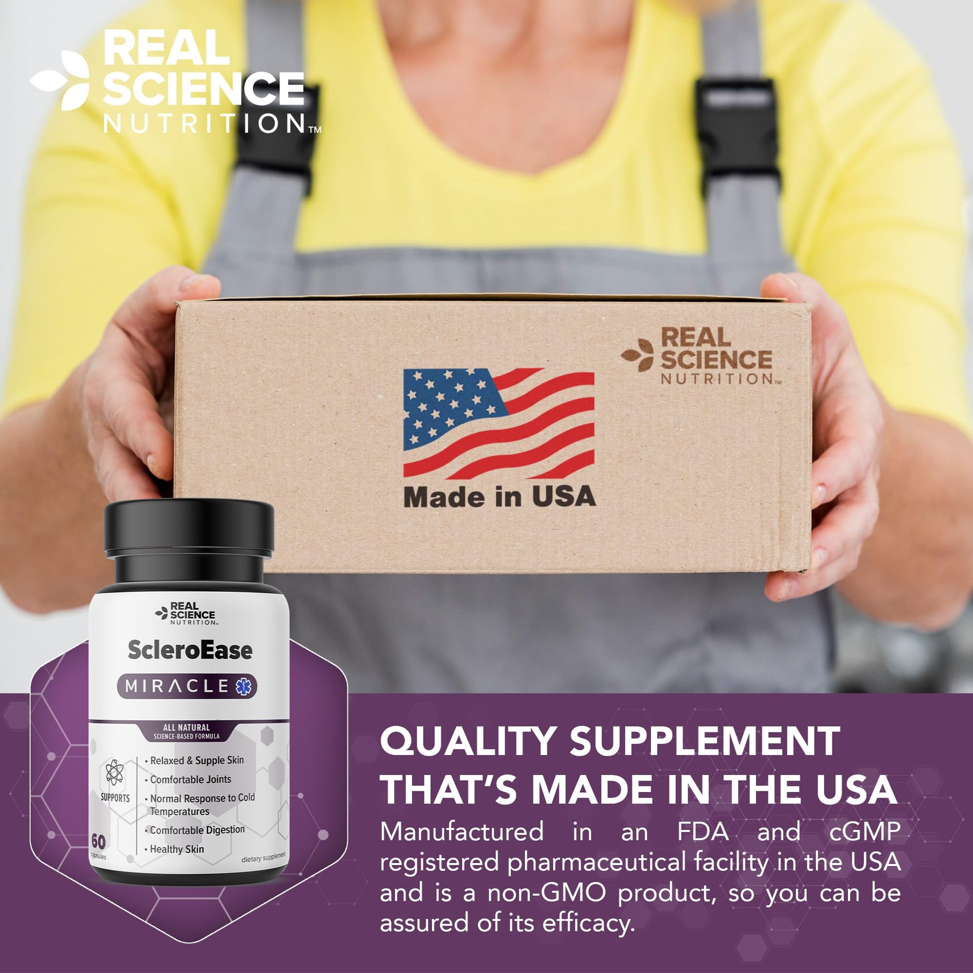 Real Science Nutrition ScleroEase Miracle Offers Relief to sufferers of Scleroderma, Supporting Flexible & Supple Skin, Comfortable Joint Movement, Comfortable Digestion, and Healthy Skin Real Science NutritionAu supplements