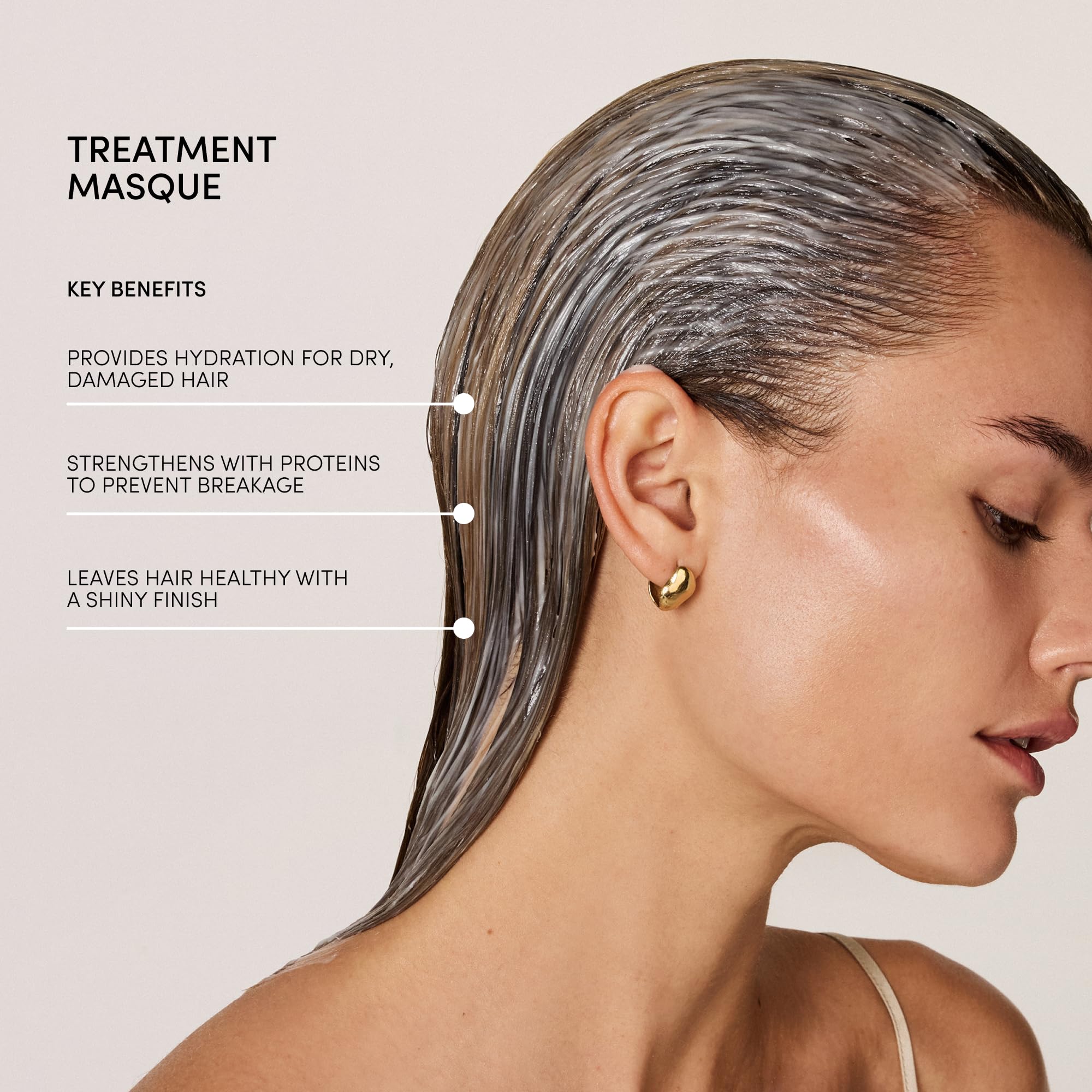 OUAI Thick Hair Mask - Treatment Masque with Almond Oil, Olive Oil, & Hydrolyzed Keratin to Restore Damaged Hair - Phthalate & Paraben Free Masque (3.4 Oz) OUAIAu supplements