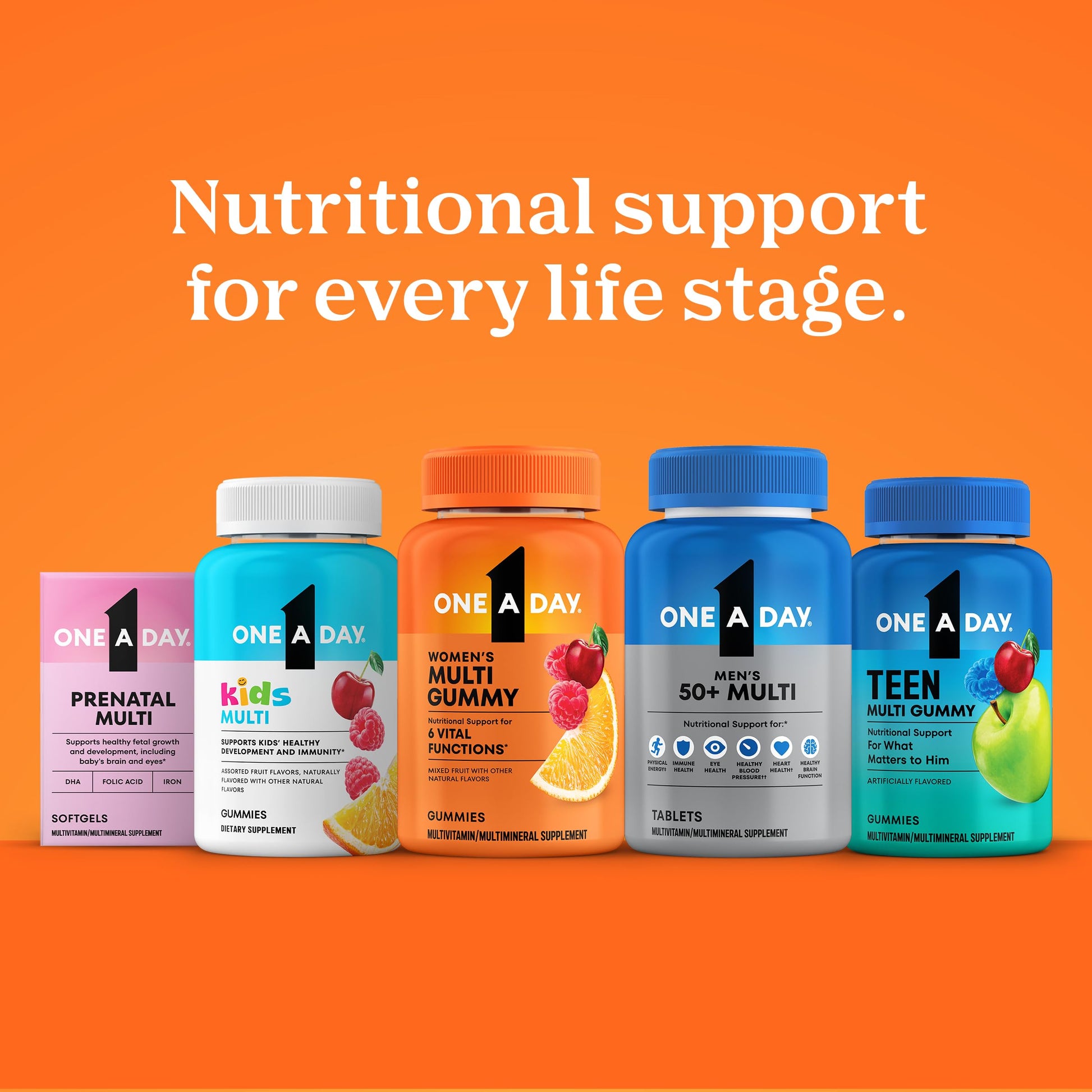 One A Day Multivitamin for Women 50 and Over Tablets, Womens Multivitamin 50 plus with Vitamins D, C, E, Zinc & Biotin, Daily Vitamins ONE A DAYAu supplements