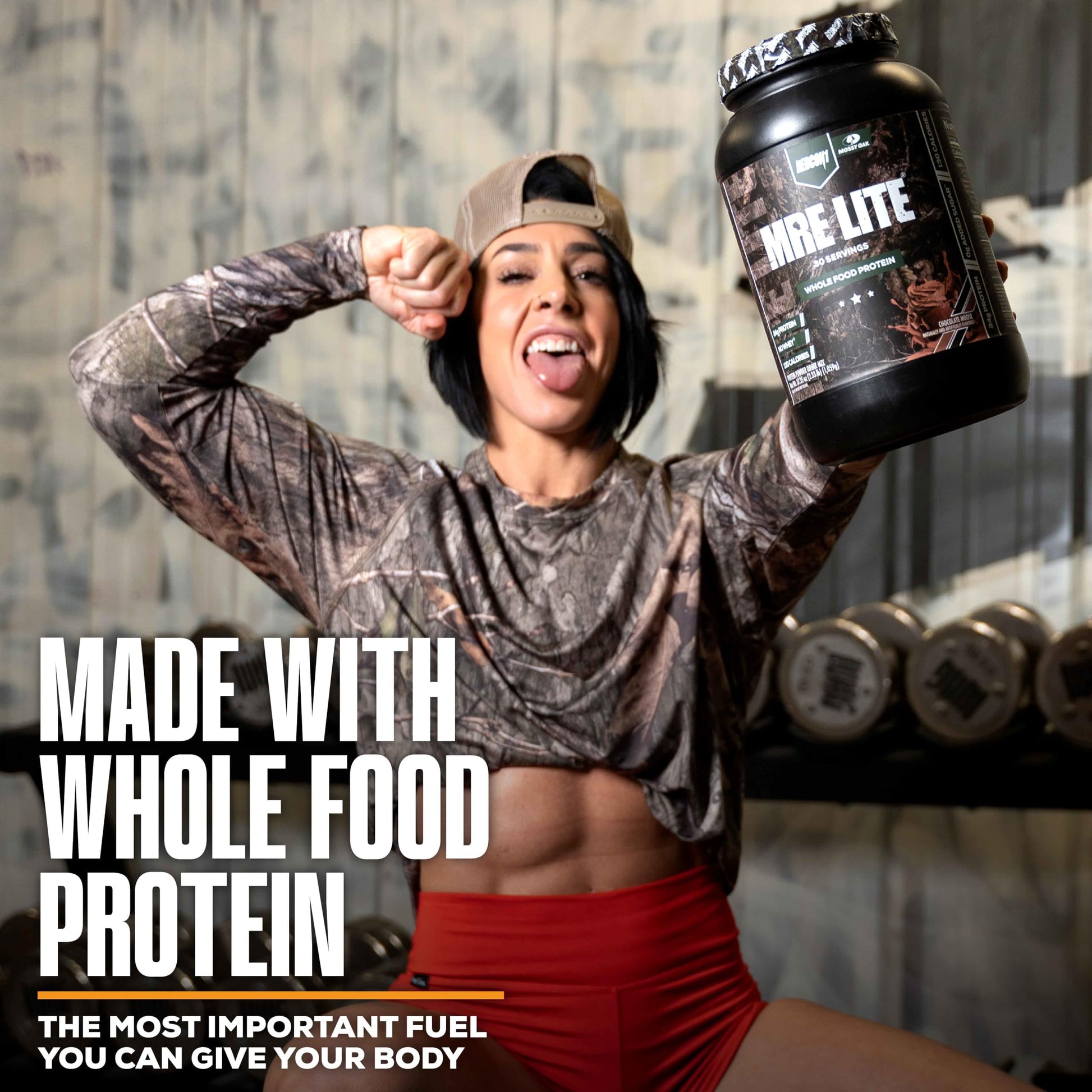 REDCON1 x Mossy Oak MRE Lite Whole Food Protein Powder, Chocolate Moose - Low Carb REDCON1US supplements