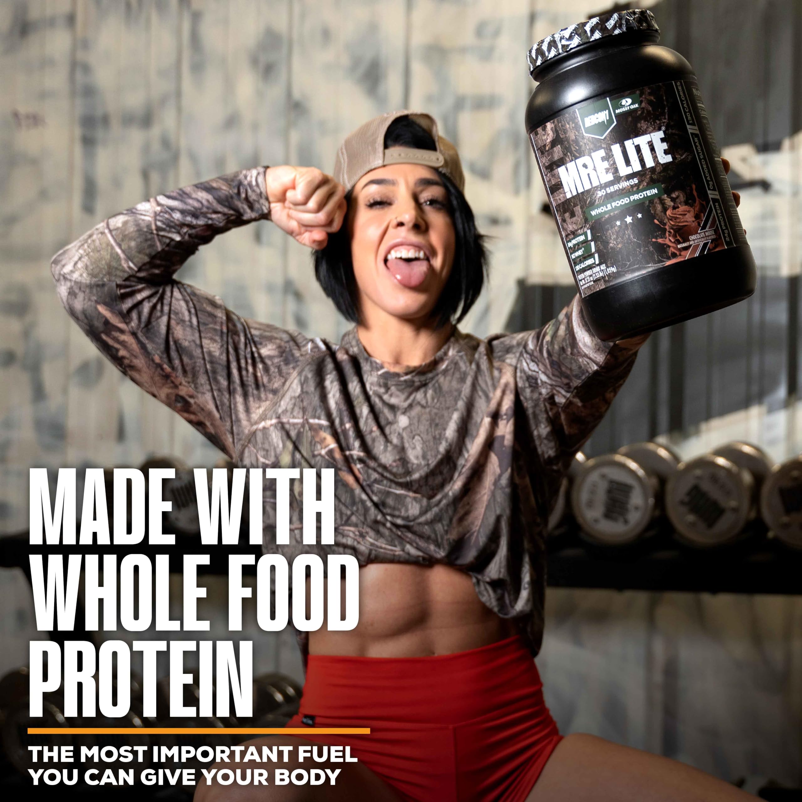 REDCON1 x Mossy Oak MRE Lite Whole Food Protein Powder, Chocolate Moose - Low Carb REDCON1US supplements