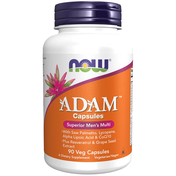NOW Foods Supplements, ADAM™ Men's Multivitamin with Saw Palmetto, Lycopene, Alpha Lipoic Acid and CoQ10 NOW FoodsAu supplements