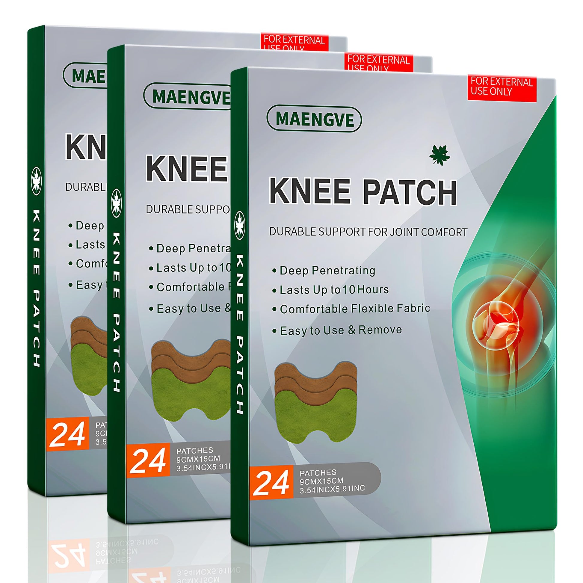 Knee Patch 72 Pcs, for The Relief of Muscle Pain in Joints, Neck and Shoulders, Long-Lasting Warm Knee Patches MaengveAu supplements