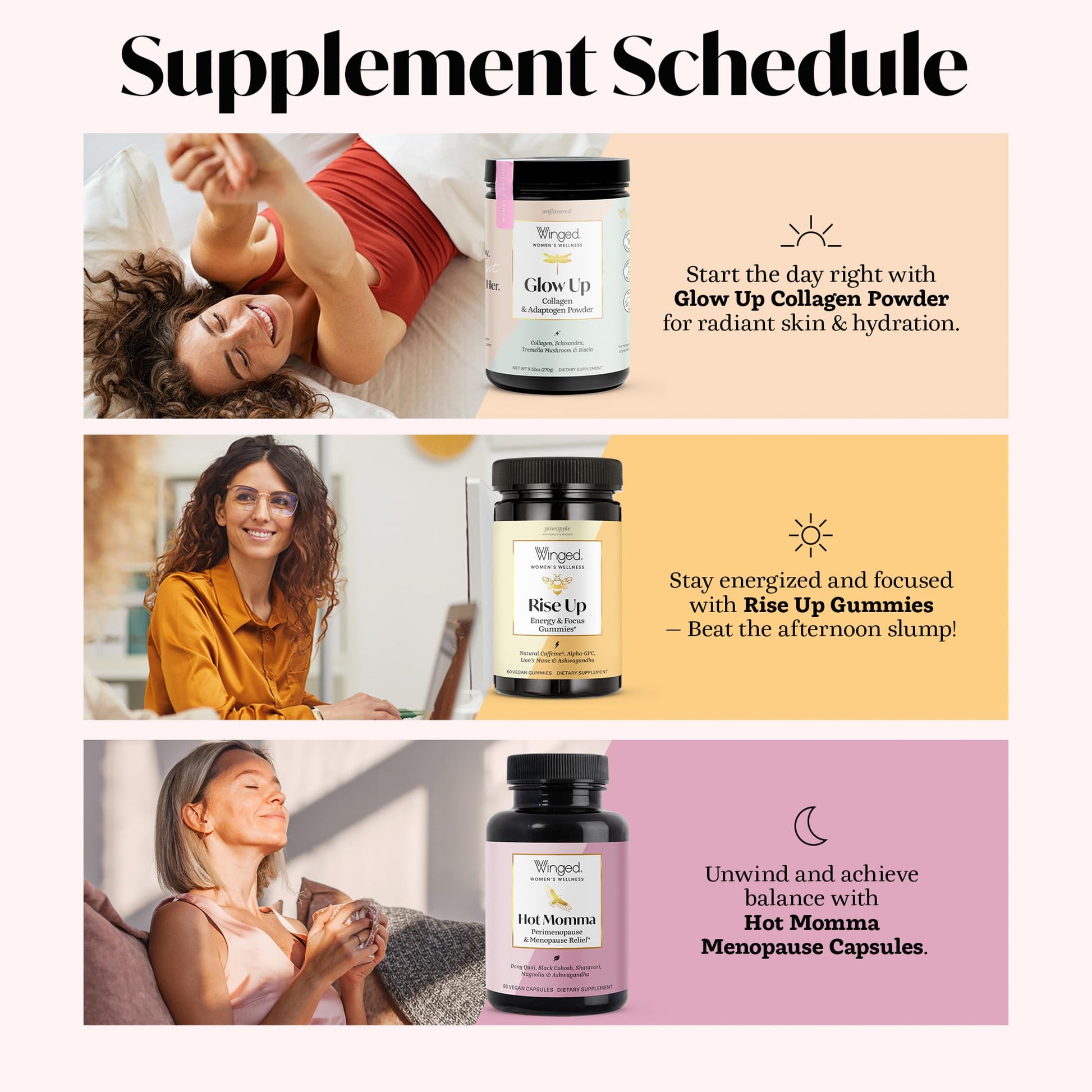 Winged Wellness Hot Momma Menopause Supplements for Women - Hormone-Free Menopause Relief Support for Hot Flashes & Night Sweats with Chaste Tree Berry, Multivitamins & Shatavari - 60 Vegan Capsules Winged WellnessAu supplements