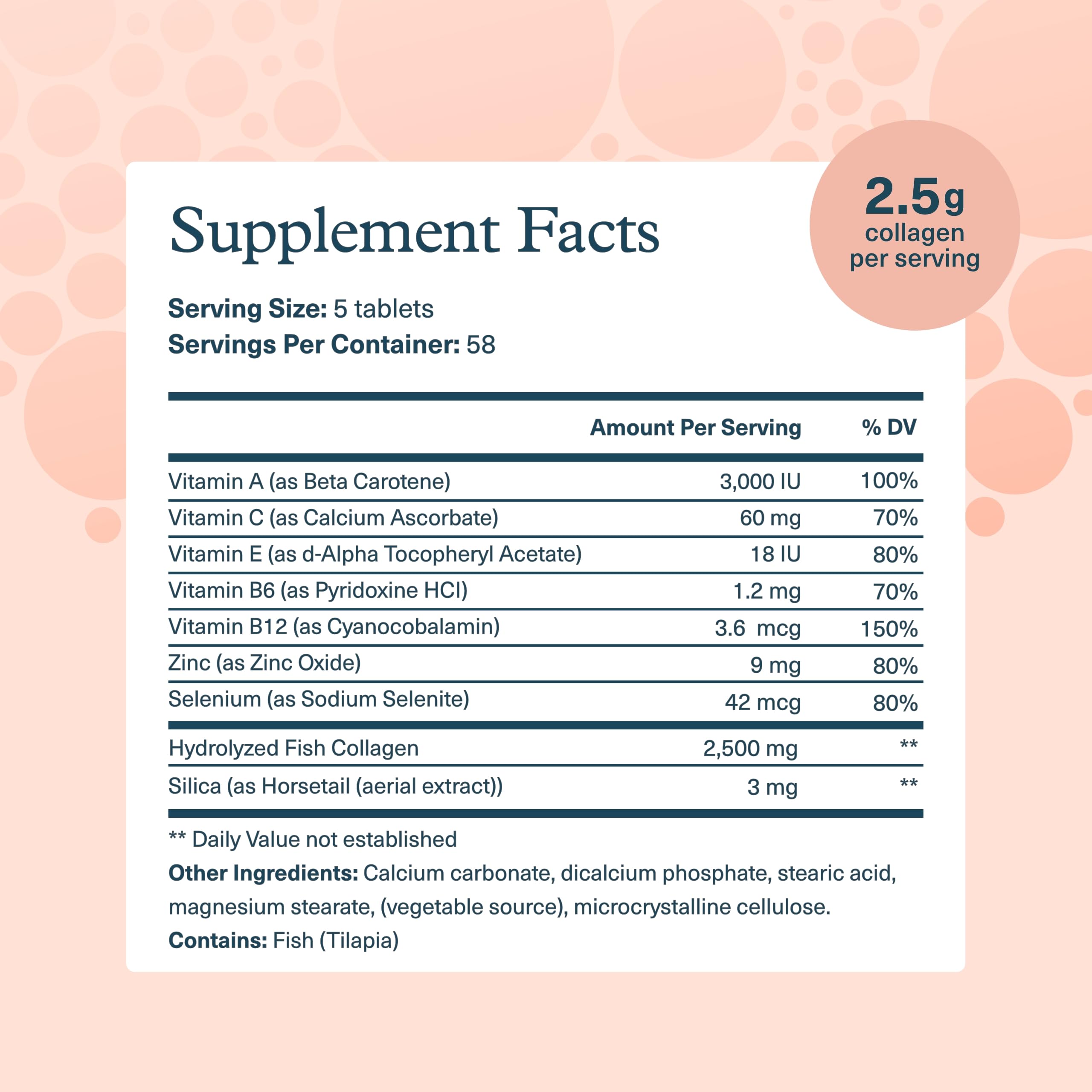 Youtheory Marine Collagen Tablets - 2,500 mg Fish-Sourced Collagen Peptides- with Vitamins A, C, E, B6 & B12 - Supports Joint & Nail Health* - Highly Absorbable - 290 Tablets (58-Day Supply) YoutheoryAu supplements