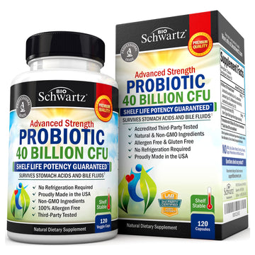 Daily Probiotic Supplement 40 Billion CFU - Gut Health Complex with Astragalus BioSchwartzAu supplements