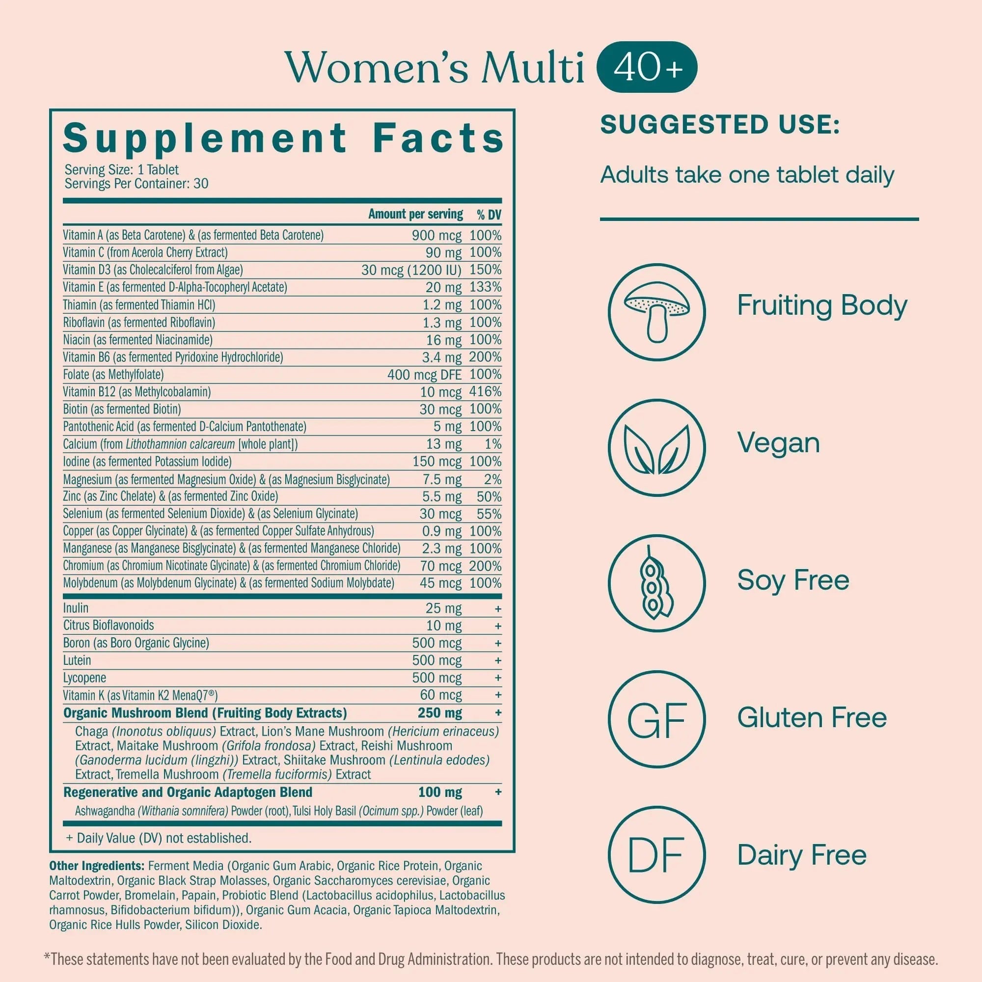 True Grace One Daily Men's Multivitamin 40+ (30 Vegan Tablets) + One Daily Women’s Multivitamin 40+ (30 Vegan Tablets) True GraceAu supplements