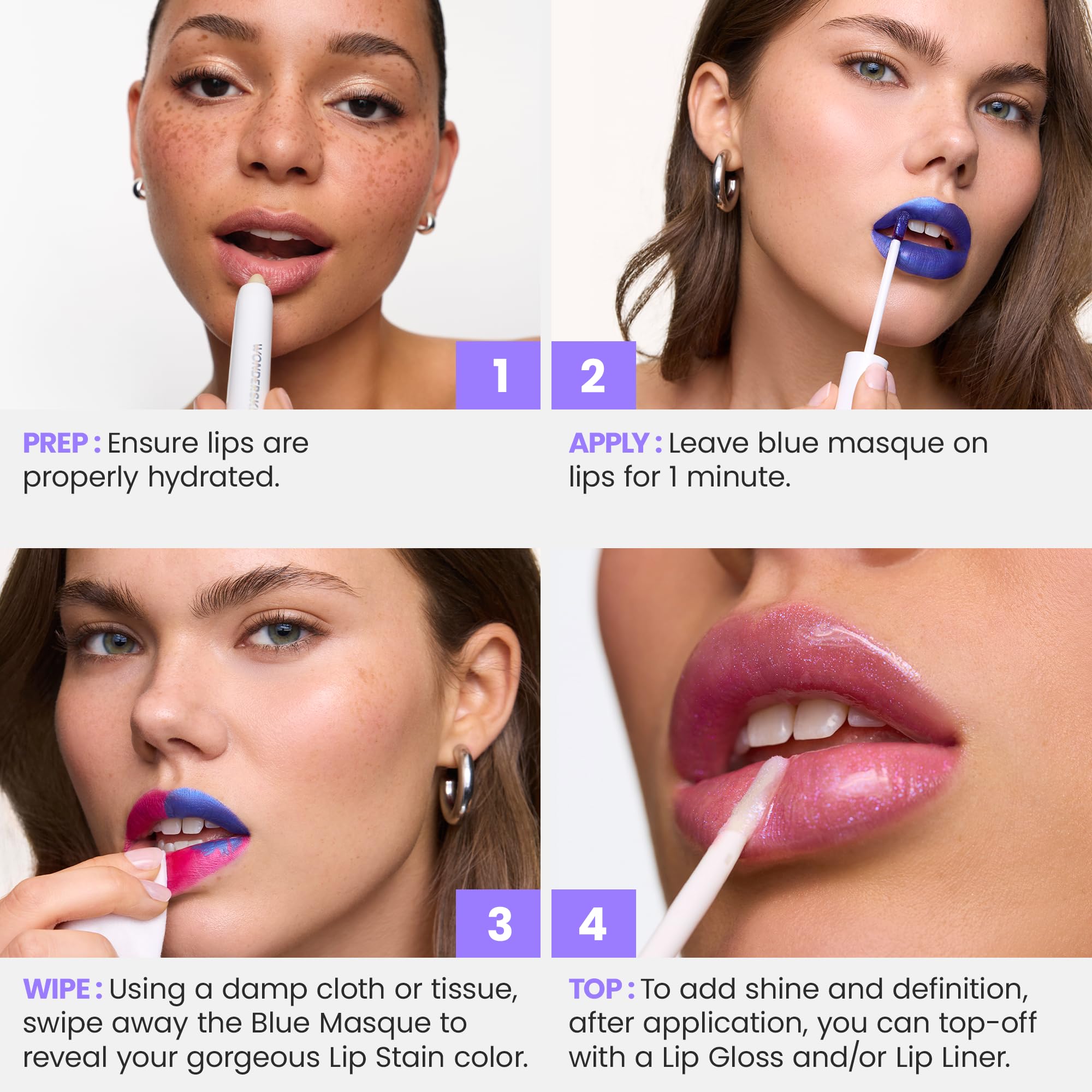 Wonderskin Wonder Blading All Day Lip Stain Peel Off Masque - Long Lasting, Waterproof and Transfer Proof Nude Lip Tint, Matte Finish Peel Off Lip Stain (Whimsical Masque) WonderskinAu supplements