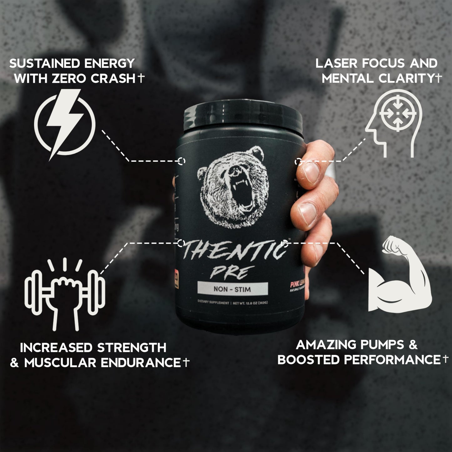 THENTIC Caffeine Free Pre Workout - Naturally Flavored & Sweetened Nootropic Non-Stim THENTICUS supplements