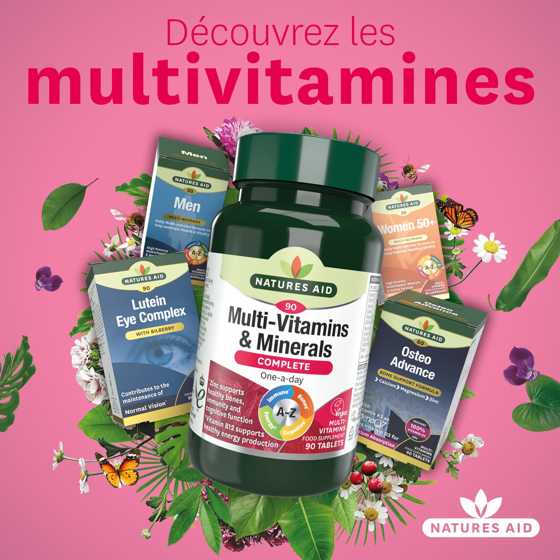 Natures Aid Multivitamins and Minerals, 90 Count (Pack of 1), (Packing may vary) natures aidUS supplements