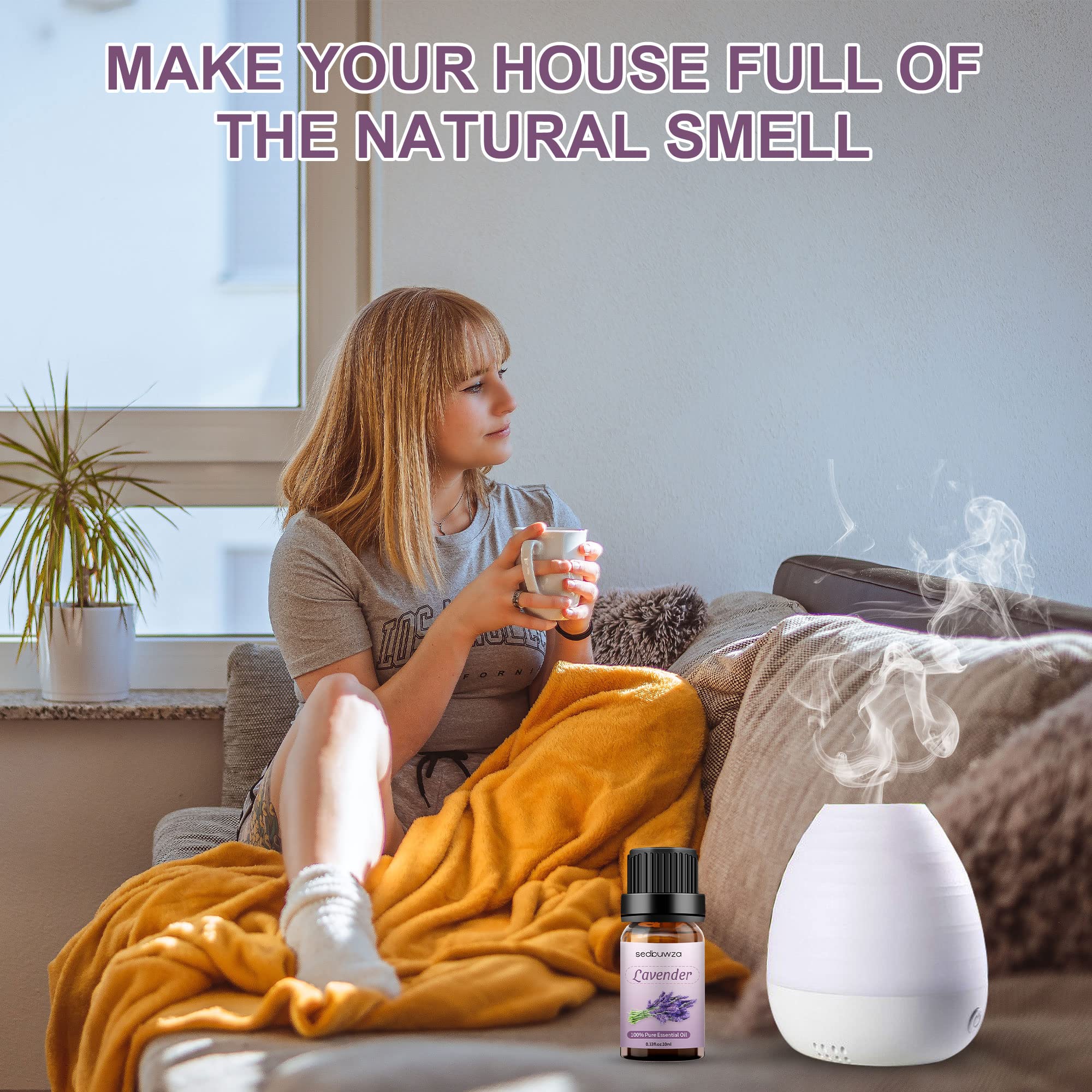 Sedbuwza Vanilla Oil Lavender Essential Oil Gift Set, 100% Pure Organic Fragrance Oil Set for Diffuser SedbuwzaAu supplements